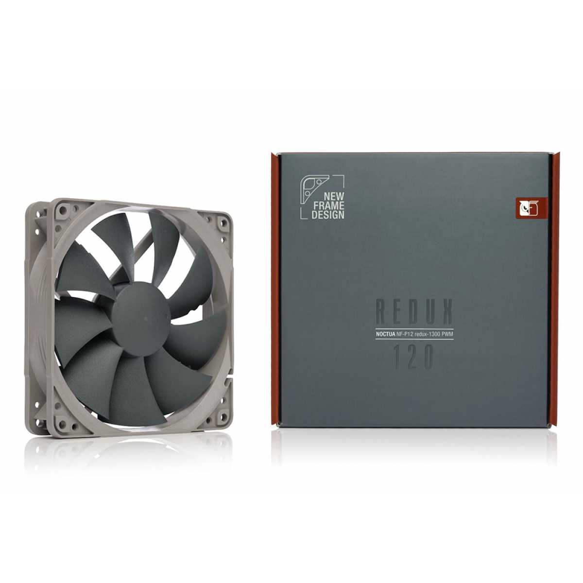 Cooler Para Gabinete Noctua, 120mm, Grey, NF-P12 Redux-1300PWM