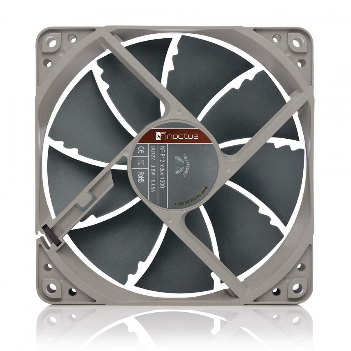 Cooler Para Gabinete Noctua, 120mm, Grey, NF-P12 Redux-1300PWM