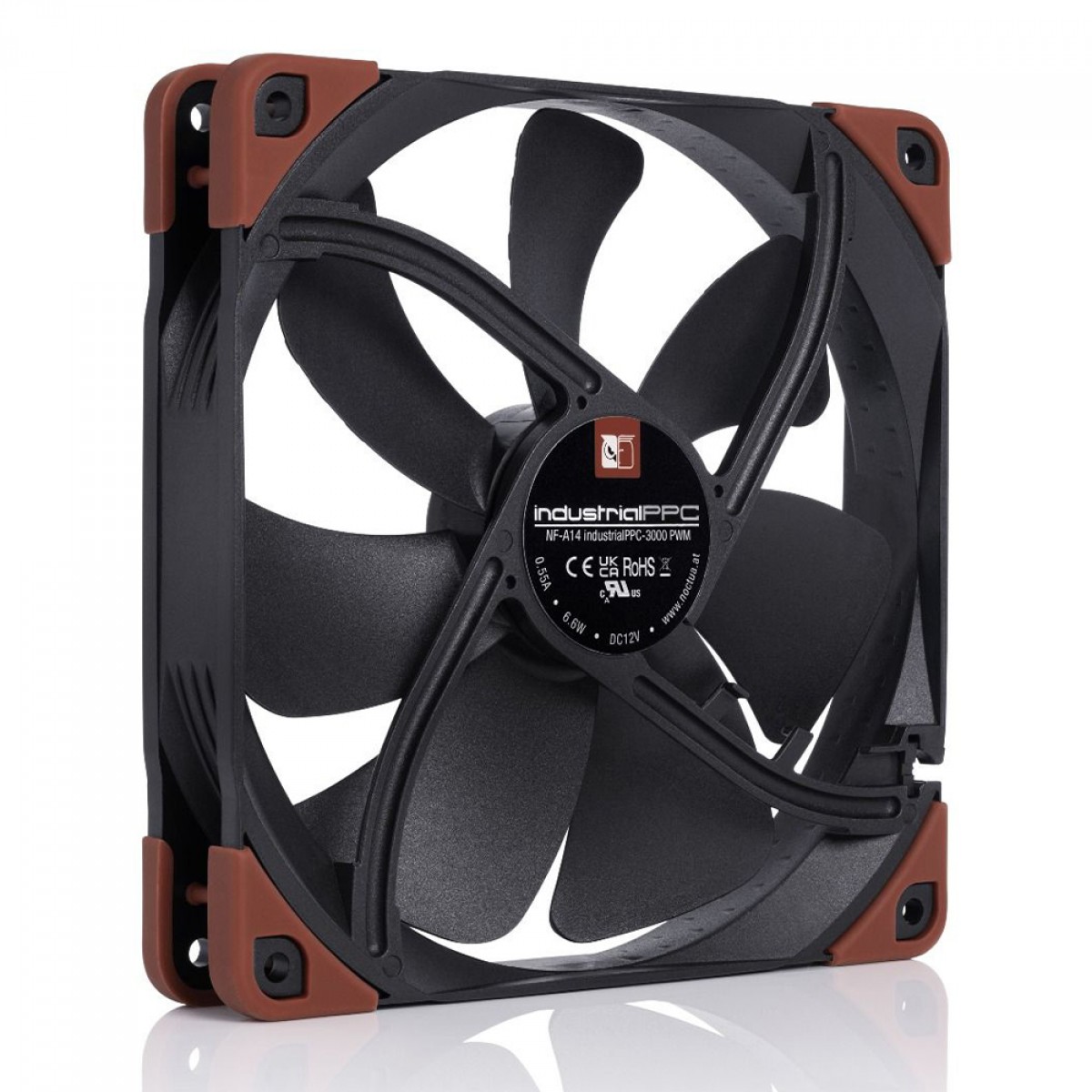 Cooler para Gabinete Noctua NF-A14 IndustrialPPC-3000 PWM, 140mm, Black