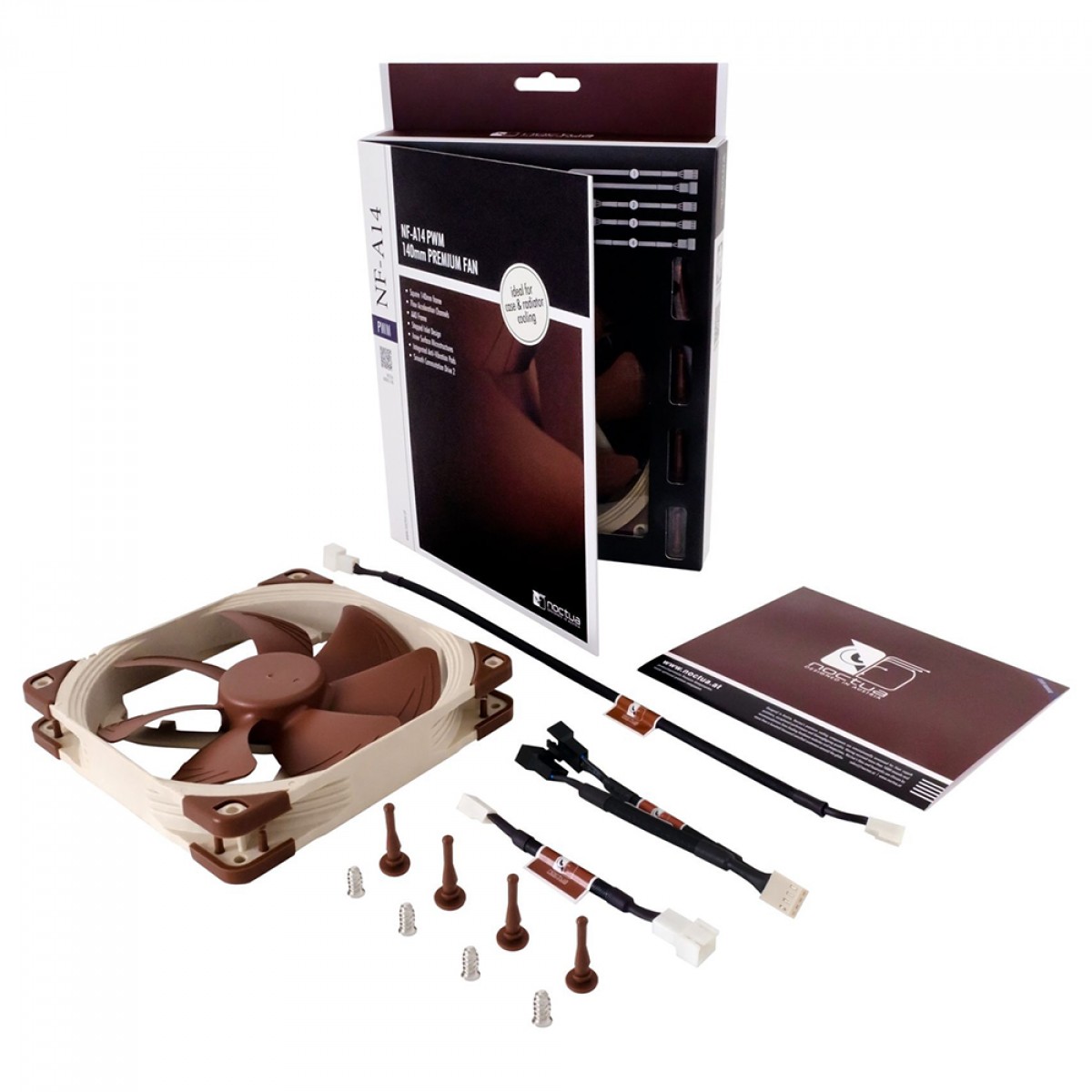 Cooler para Gabinete Noctua NF-A14 PWM, 140mm, NF-A14 PWM - Open Box 1