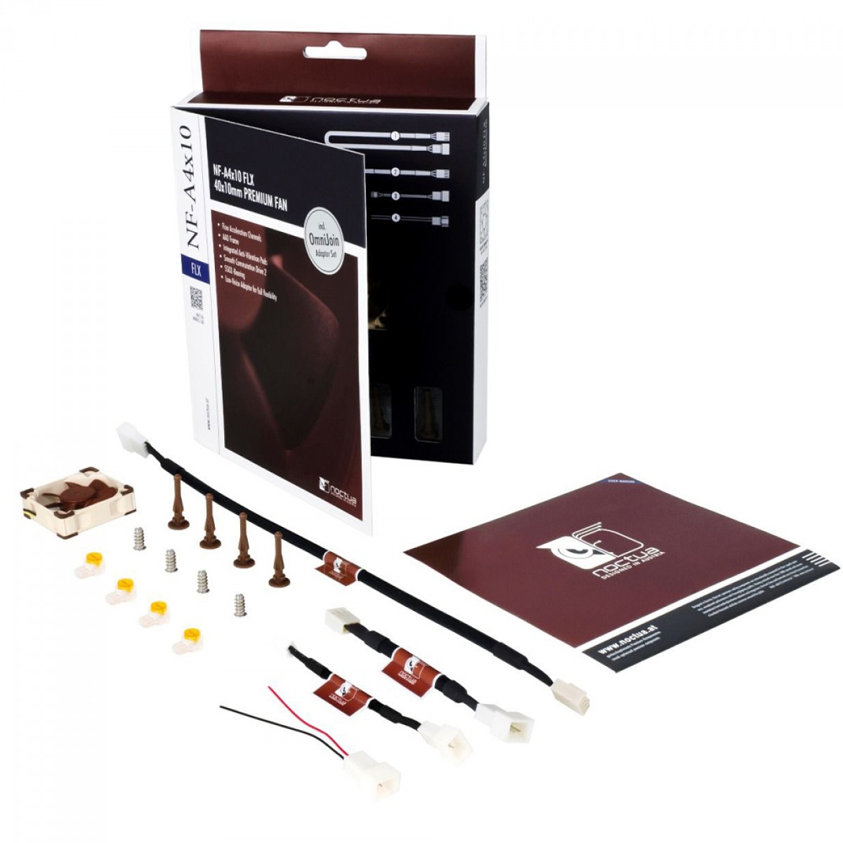 Cooler Para Gabinete Noctua NF-A4x10 FLX, 40mm, Beige, NF-A4x10 FLX