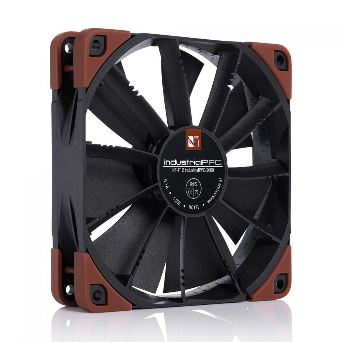 Cooler para Gabinete Noctua NF-F12 industrialPPC-2000, Black, 120mm, NF-F12 iPPC-2000