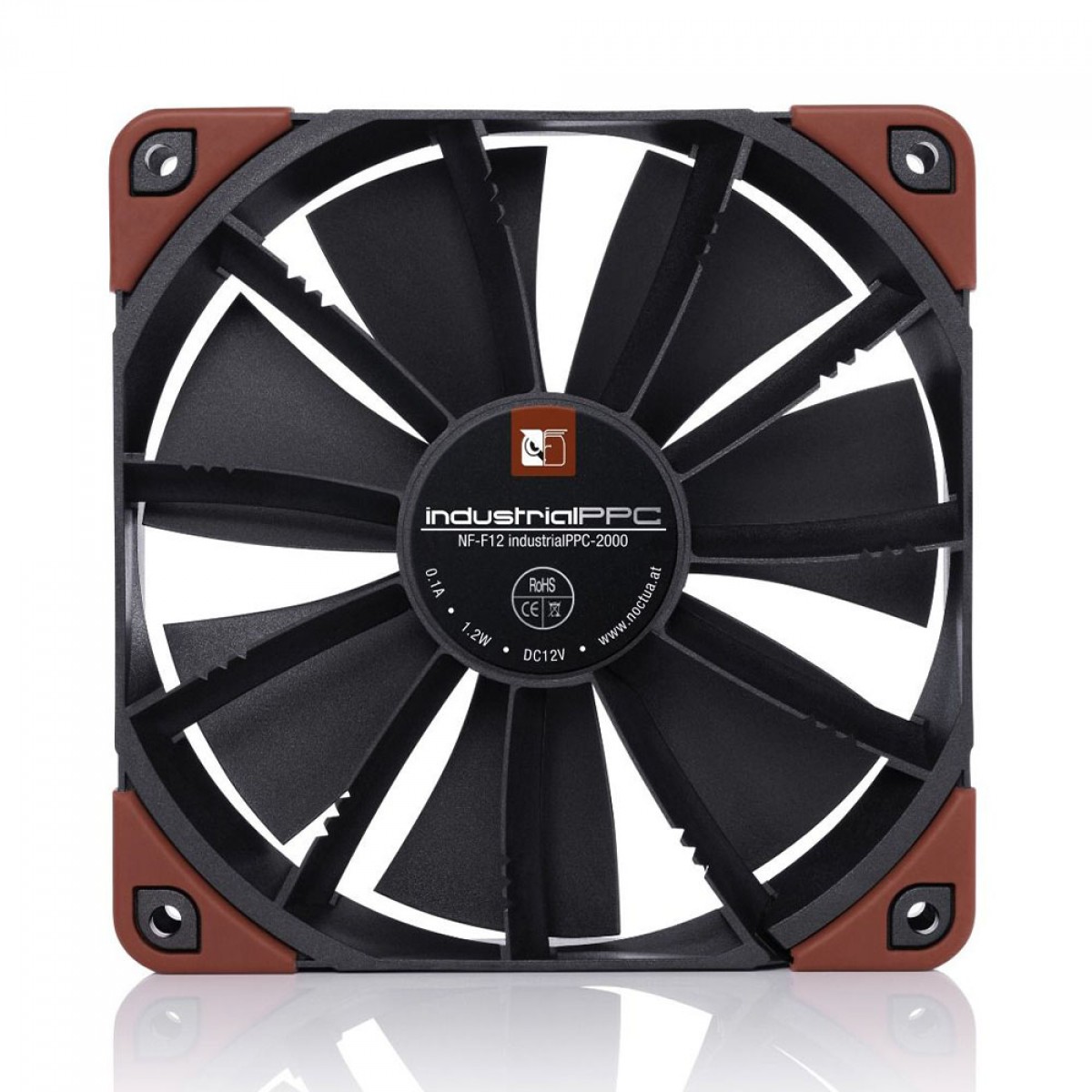 Cooler para Gabinete Noctua NF-F12 industrialPPC-2000, Black, 120mm, NF-F12 iPPC-2000