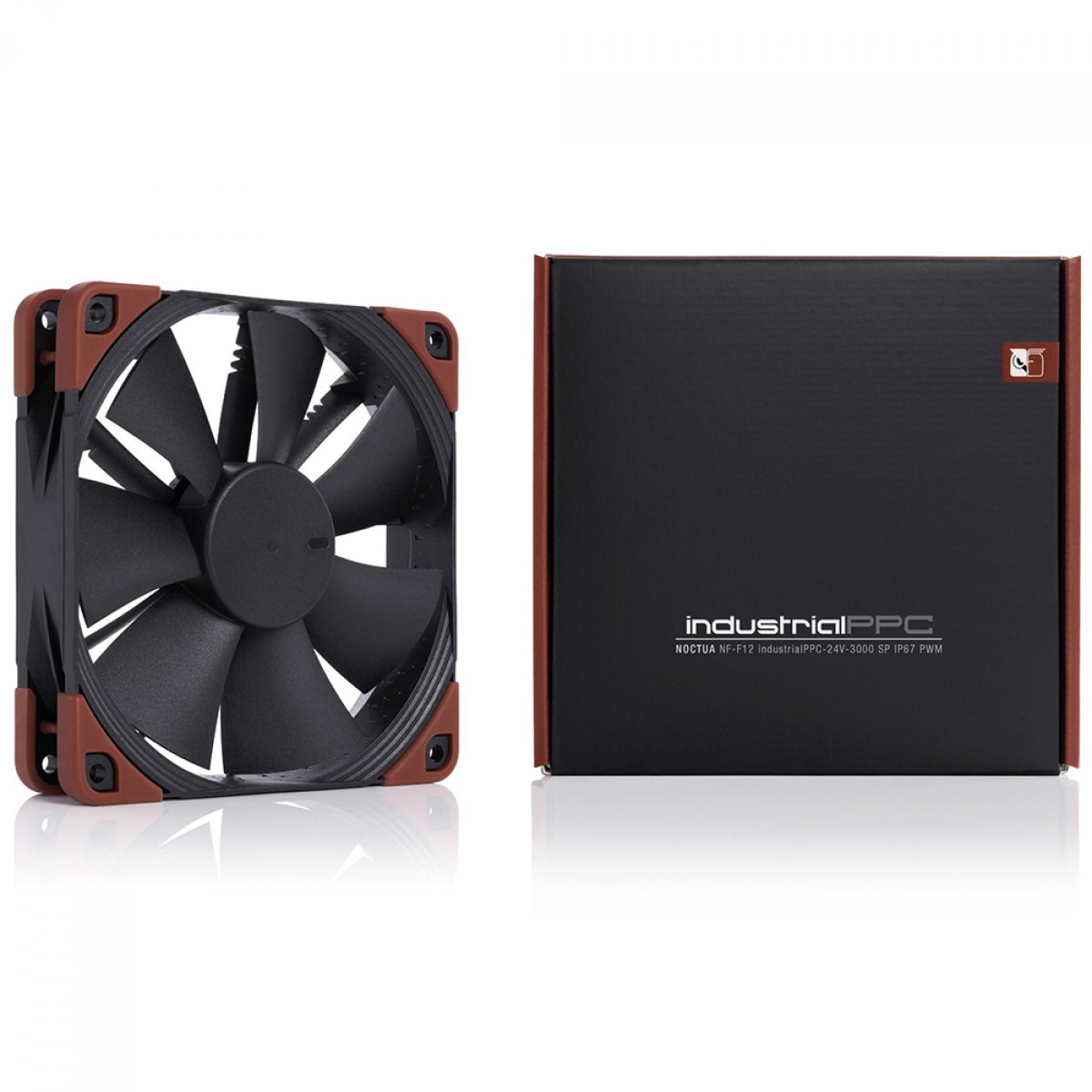 Cooler Para Gabinete Noctua NF-F12 industrialPPC 24V 3000 SP IP67 PWM, 120mm, Black