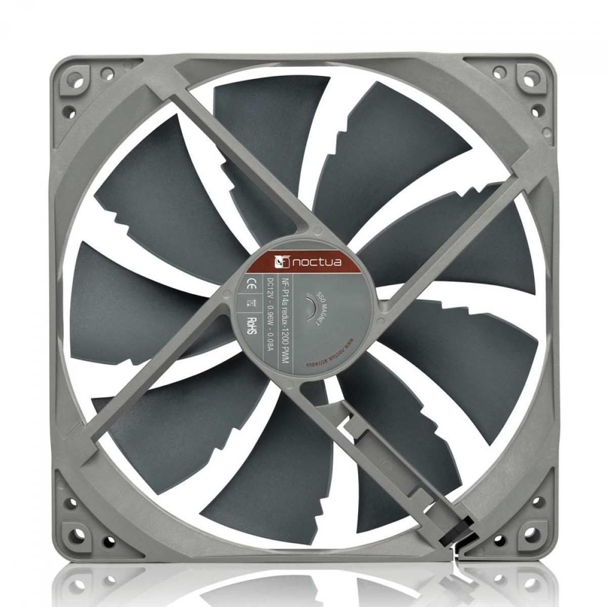 Cooler para Gabinete Noctua NF-P14s Redux-1200 PWM, 140mm, Cinza