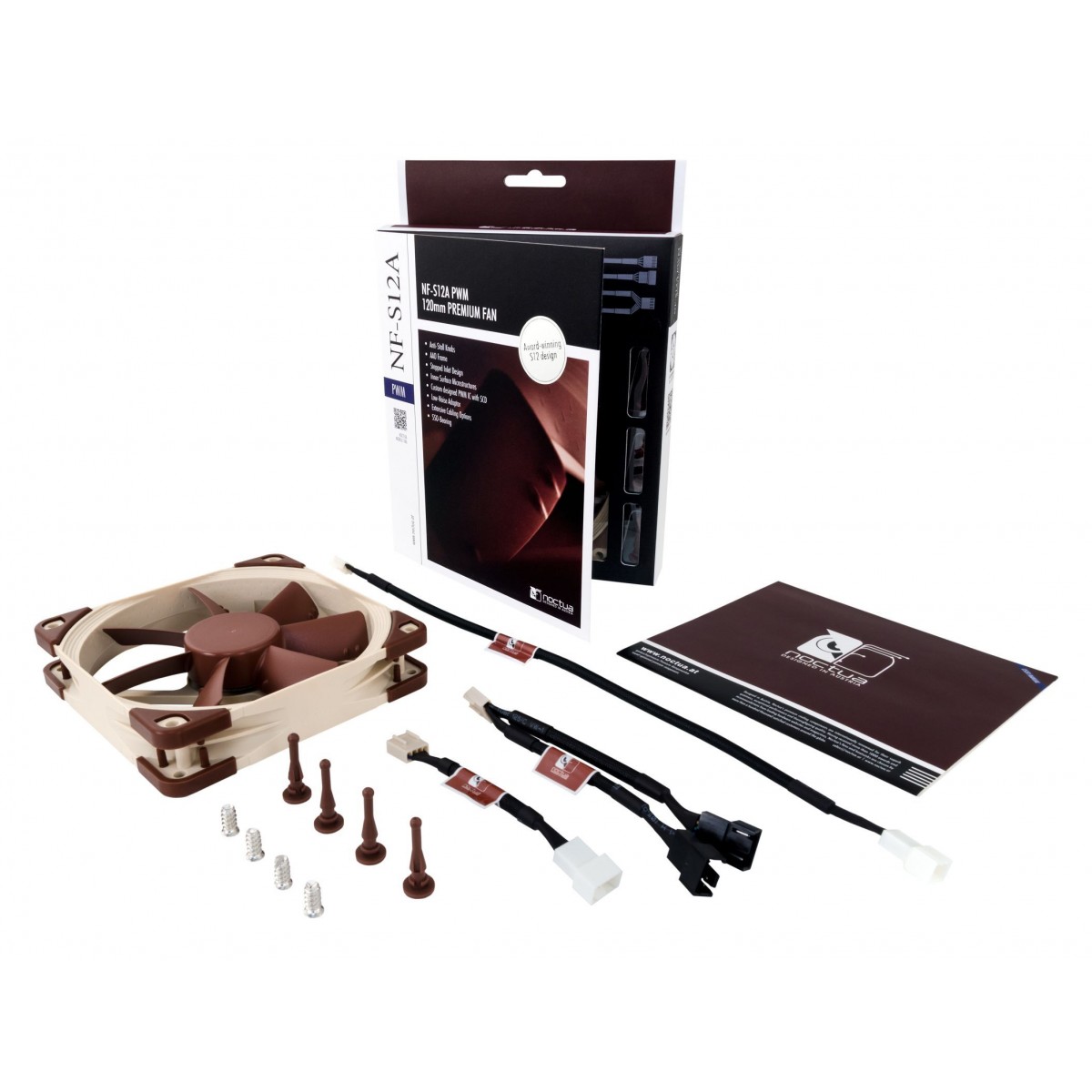 Cooler para Gabinete Noctua NF-S12A PWM, Beige, 120mm, NF-S12A PWM