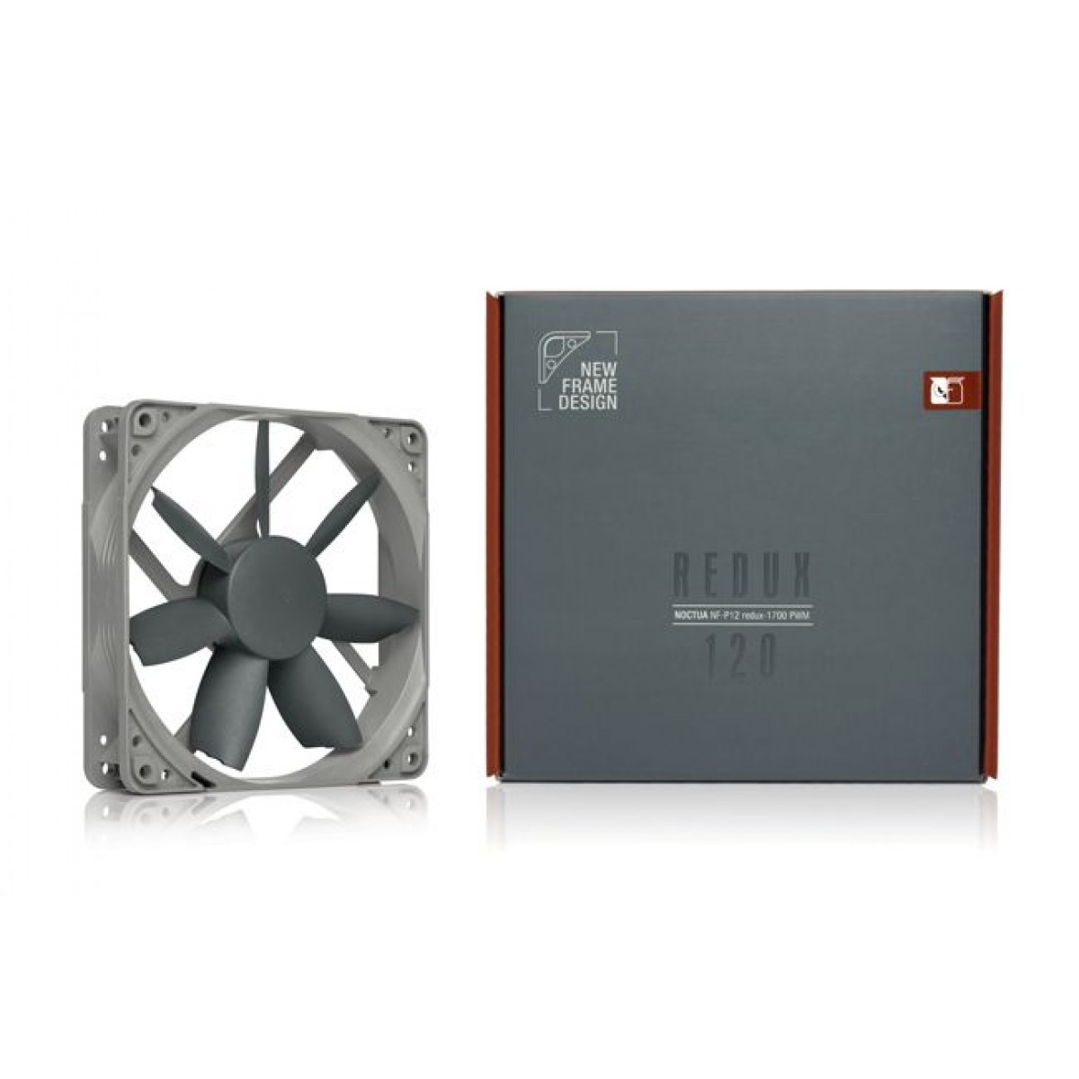 Cooler para Gabinete Noctua NF-S12B redux-1200 PWM, Gray, 120mm, NF-S12B redux-1200 PWM