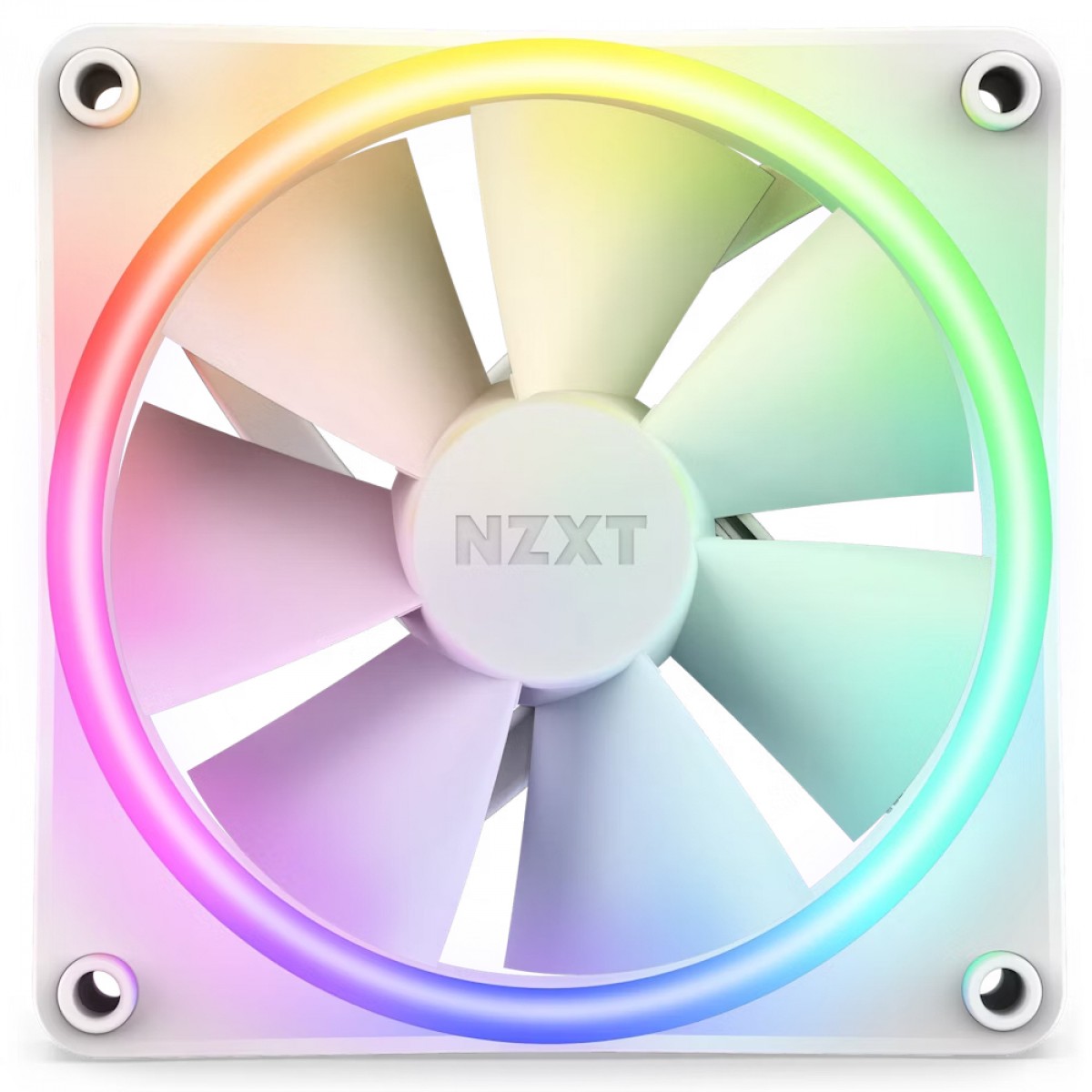 Cooler Para Gabinete NZXT F120 RGB DUO, 120mm, White, RF-D12SF-W1