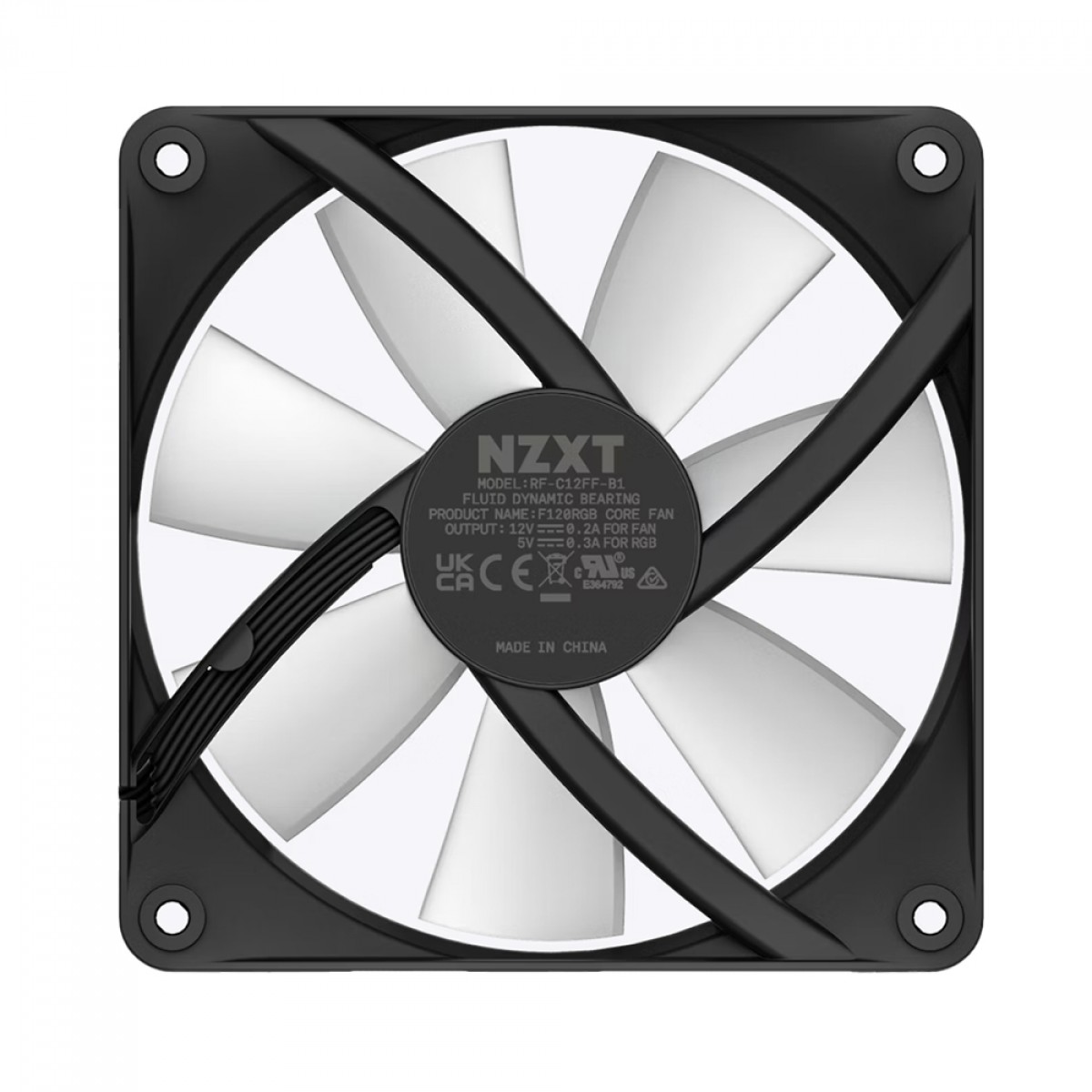 Cooler Para Gabinete NZXT F140 RGB Core, 140mm, Black, RF-C14SF-B1