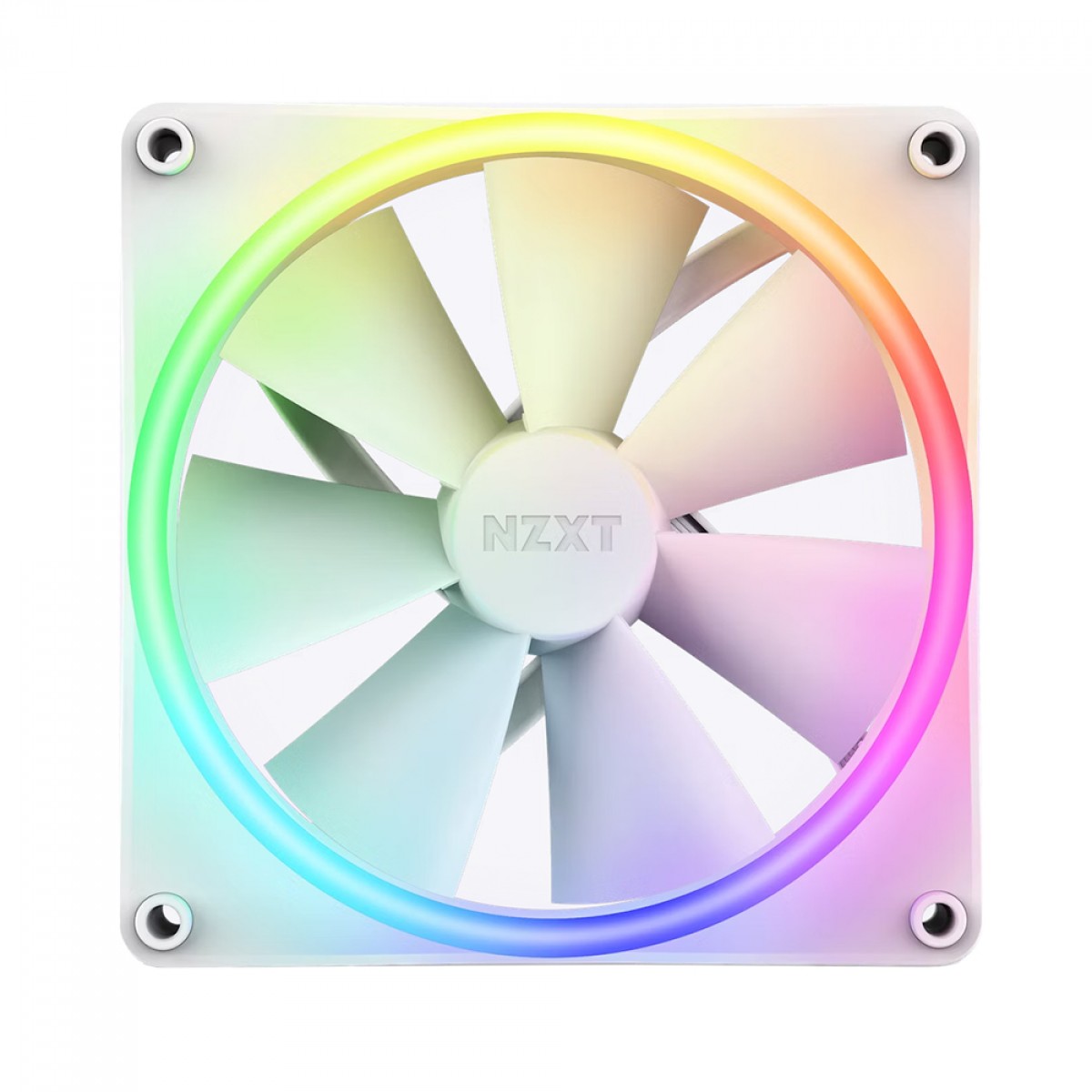 Cooler Para Gabinete NZXT F140 RGB DUO, 140mm, White, RF-D14SF-W1
