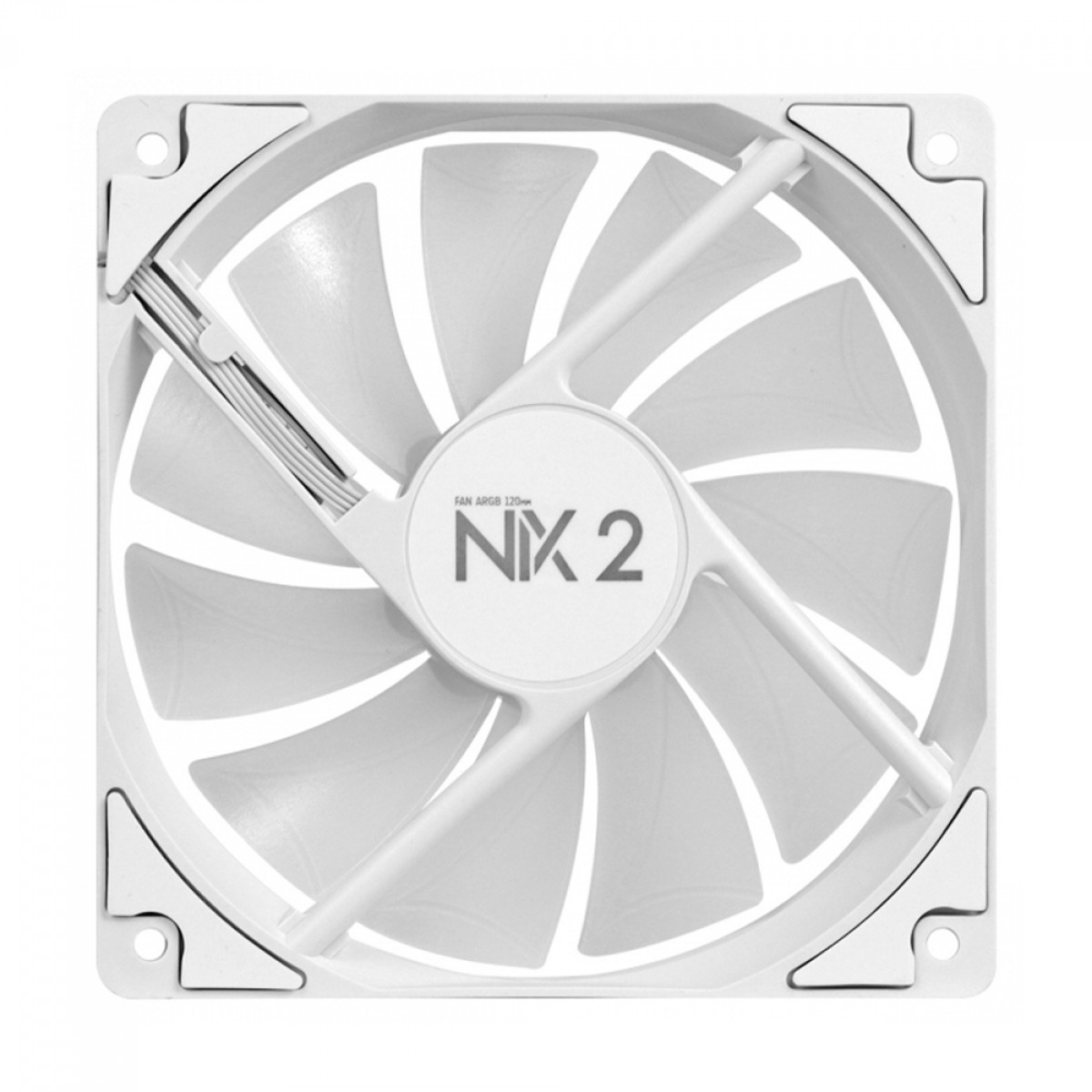 Cooler Para Gabinete PCYES NIX 2, ARGB, 120mm, White, FGBRNIX2
