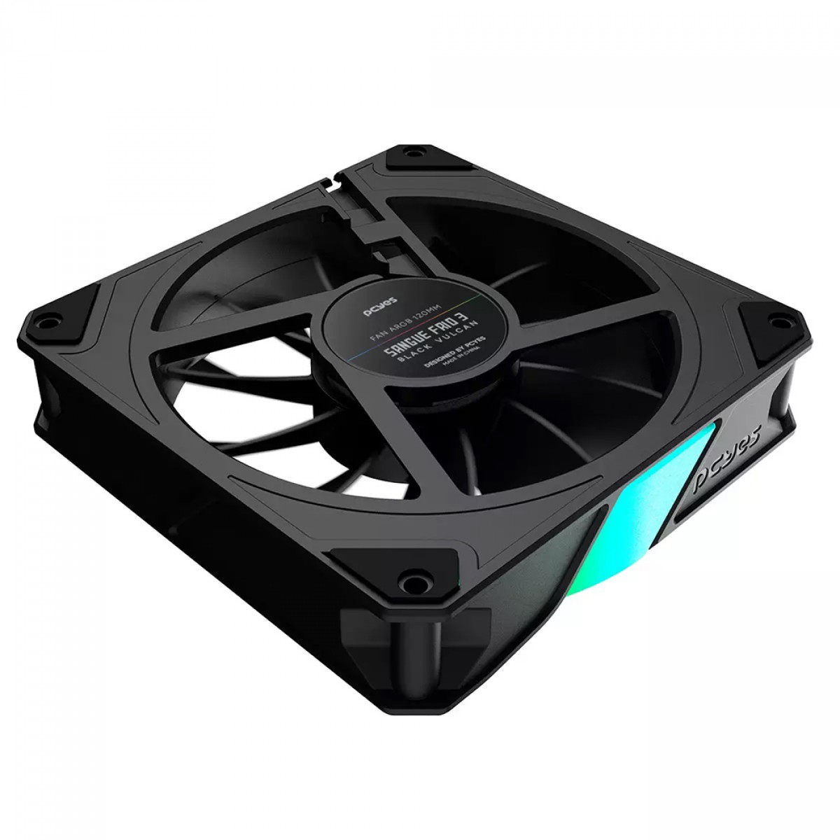 Cooler Para Gabinete PCYES Sangue Frio 3 ARGB Black Vulcan, 120mm, Preto, ARGBSF3BR