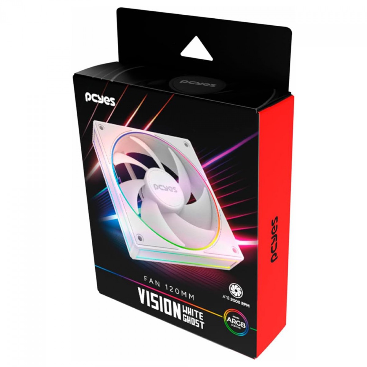 Cooler Para Gabinete PCYes Vision White Ghost, ARGB, 120mm, Branco, FVWG120