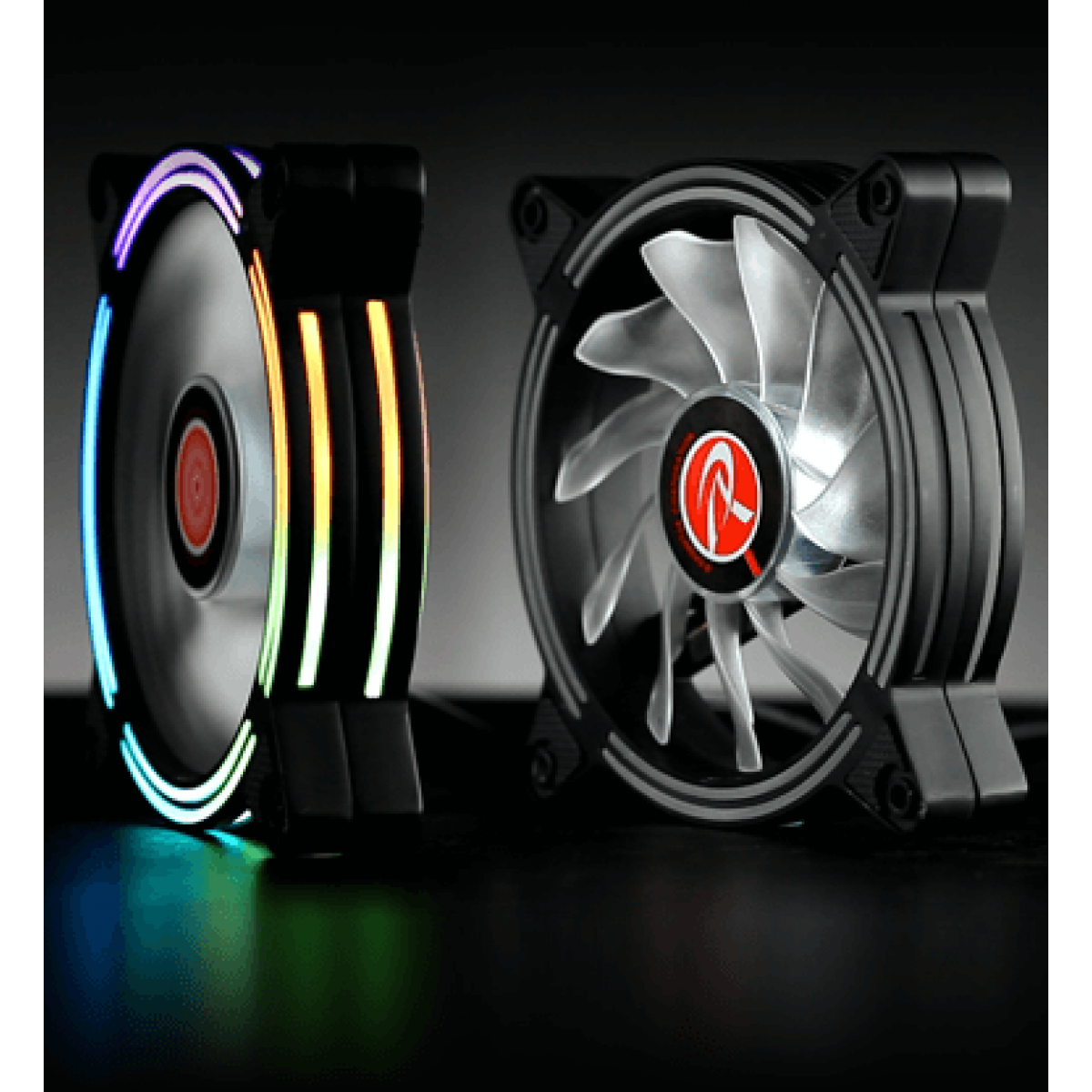 Kit Fan com 2 Unidades Raijintek SKLERA 12 RBW ADD-2, ARGB, 120mm, 0R40B00129