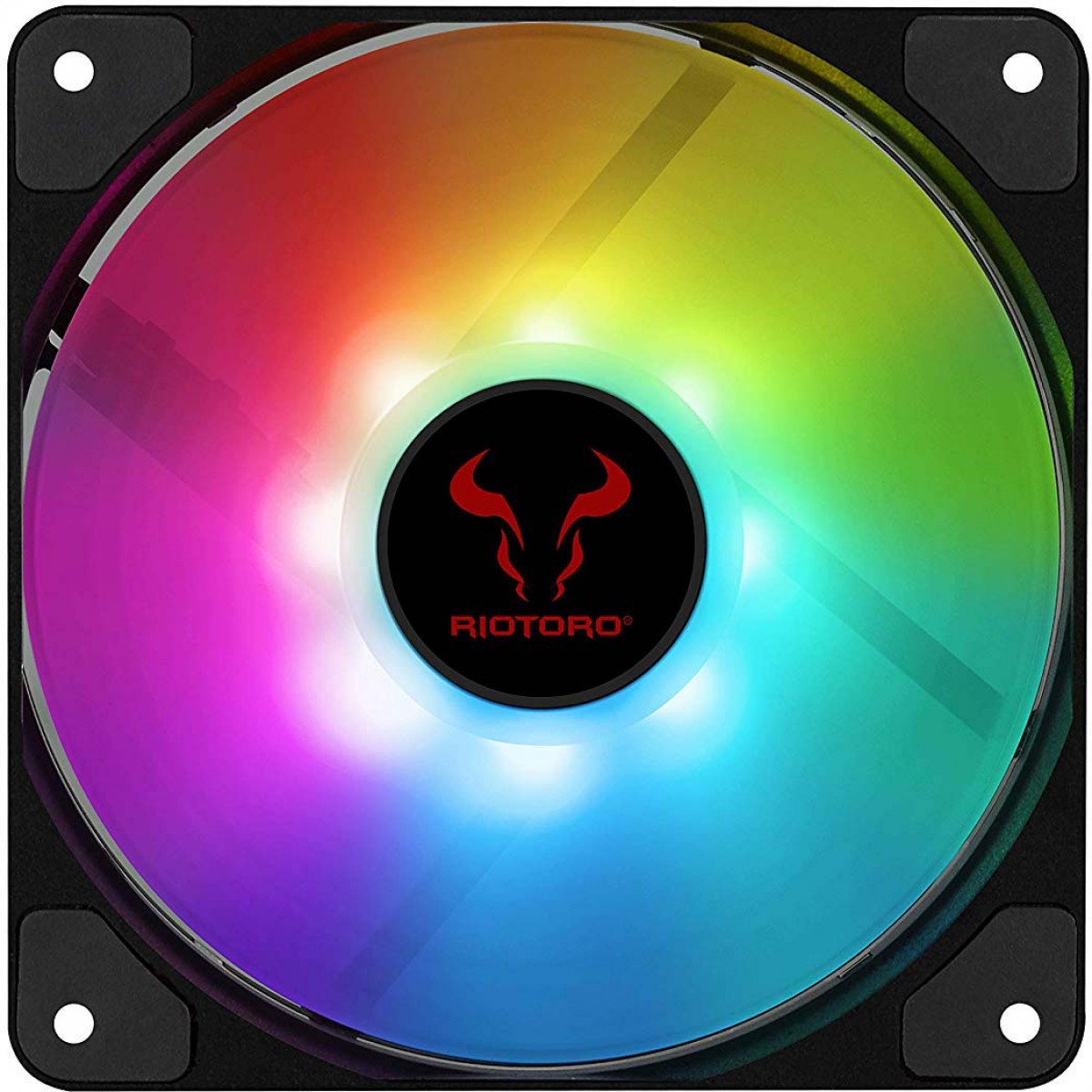 Cooler para Gabinete Riotoro Quiet Storm, LED RGB 120mm, FRGB-QS120