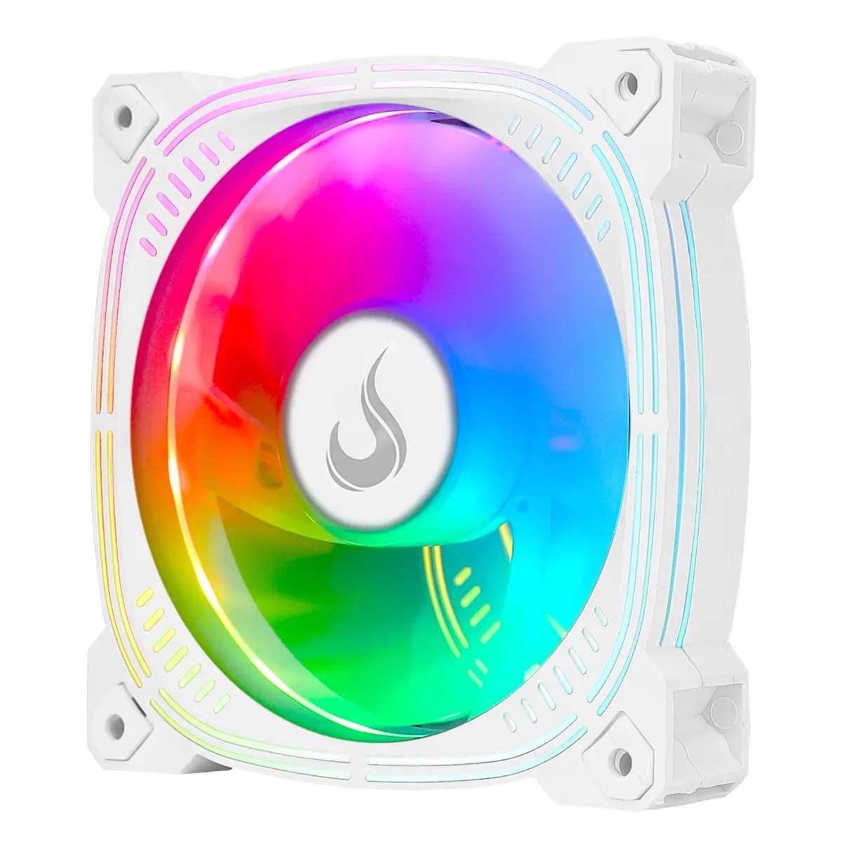 Cooler Para Gabinete Rise Mode Aura Frost Pro, ARGB, 120mm, Branco, RM-AU-ARGB-W