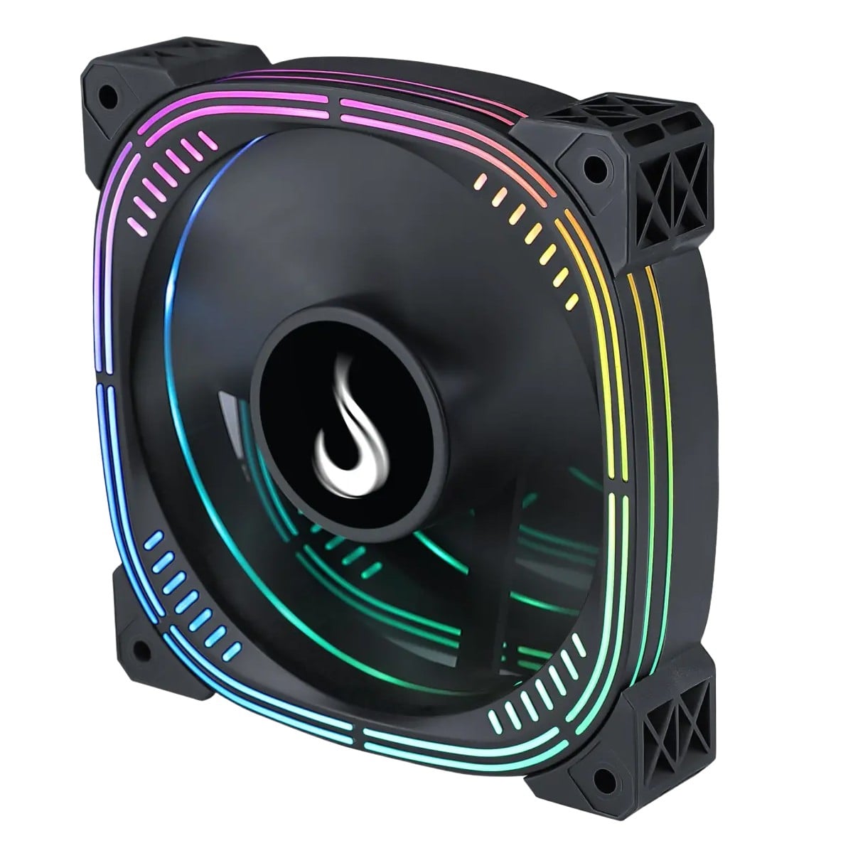Cooler Para Gabinete Rise Mode Aura Pro, ARGB, 120mm, Preto, RM-AU-ARGB-B