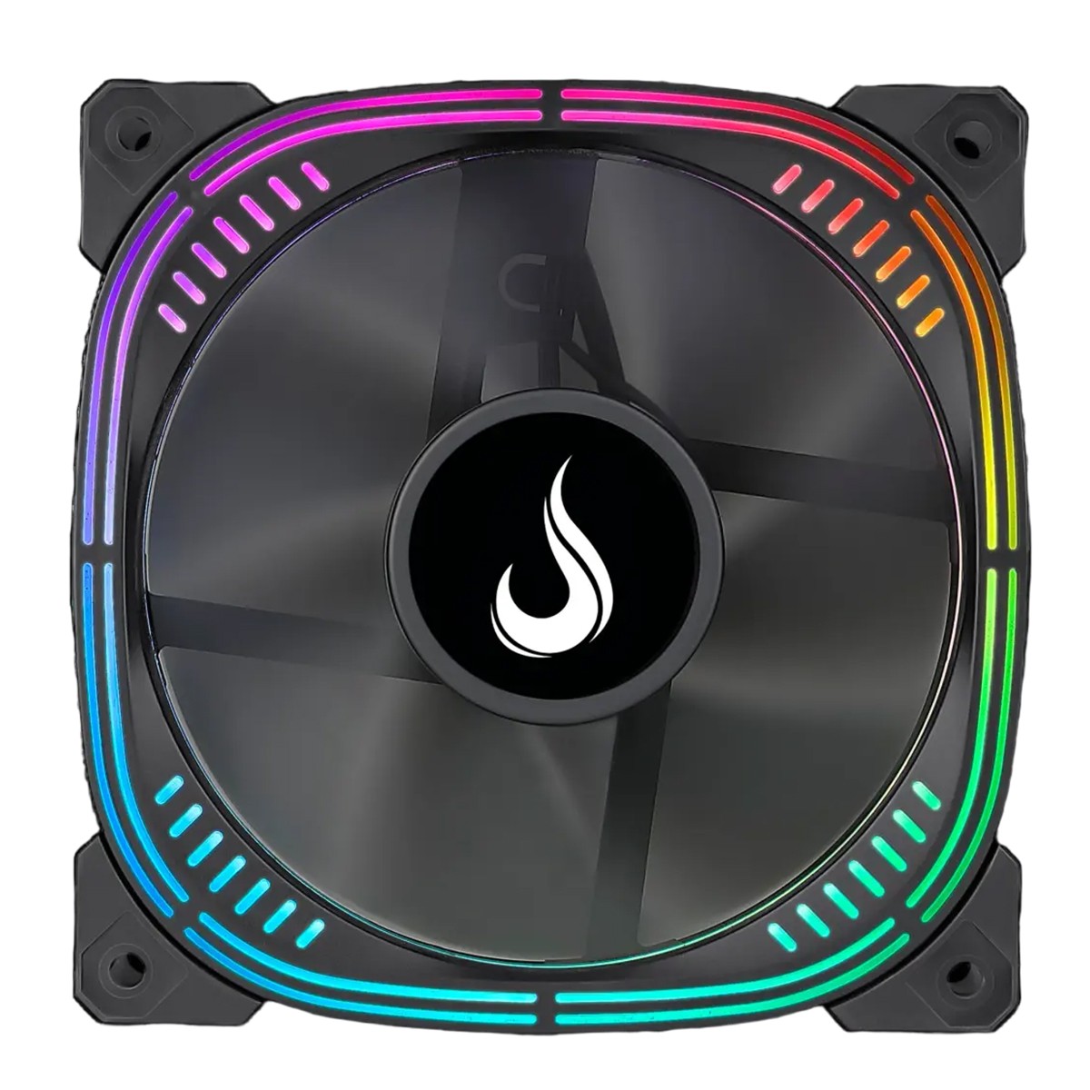 Cooler Para Gabinete Rise Mode Aura Pro, ARGB, 120mm, Preto, RM-AU-ARGB-B