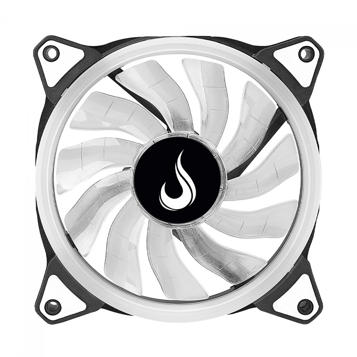 Cooler Para Gabinete Rise Mode Galaxy, 120mm, LED Branco, RM-FN-01-BW