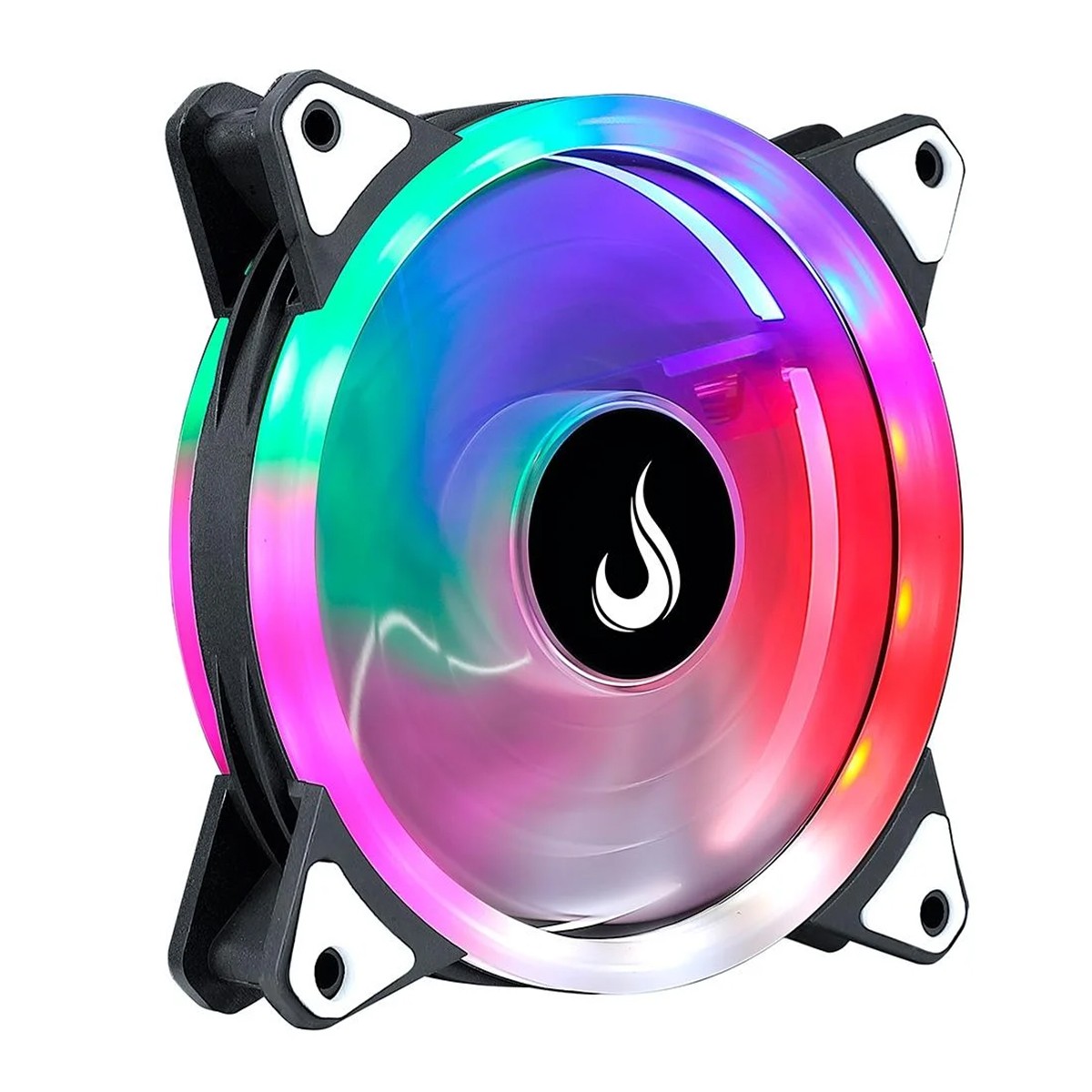 Cooler Para Gabinete Rise Mode Galaxy Rainbow, 120mm, Preto, RM-FRM-02-RGB