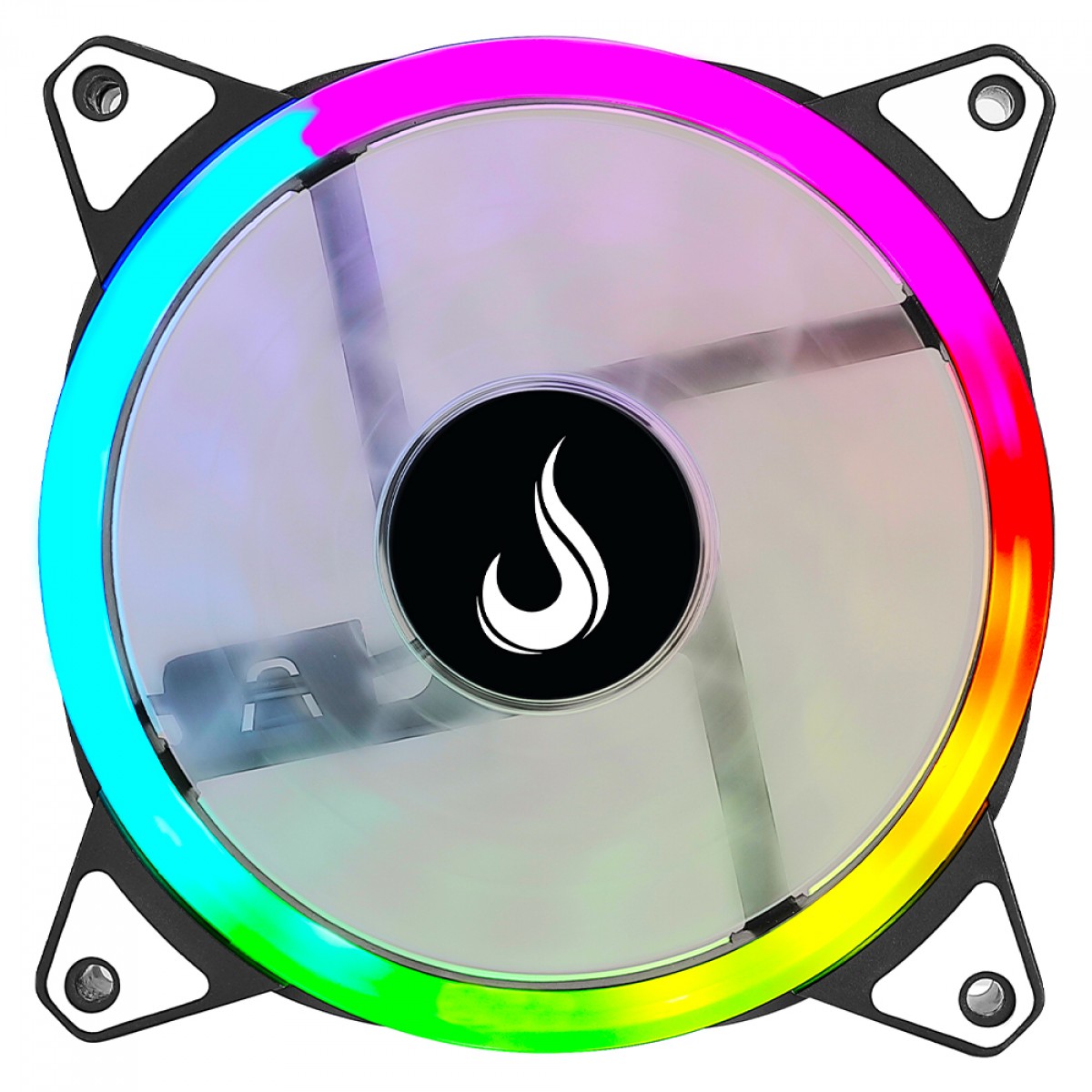 Cooler Para Gabinete Rise Mode Galaxy, RGB, 120mm, Preto, RM-MB-01-5V
