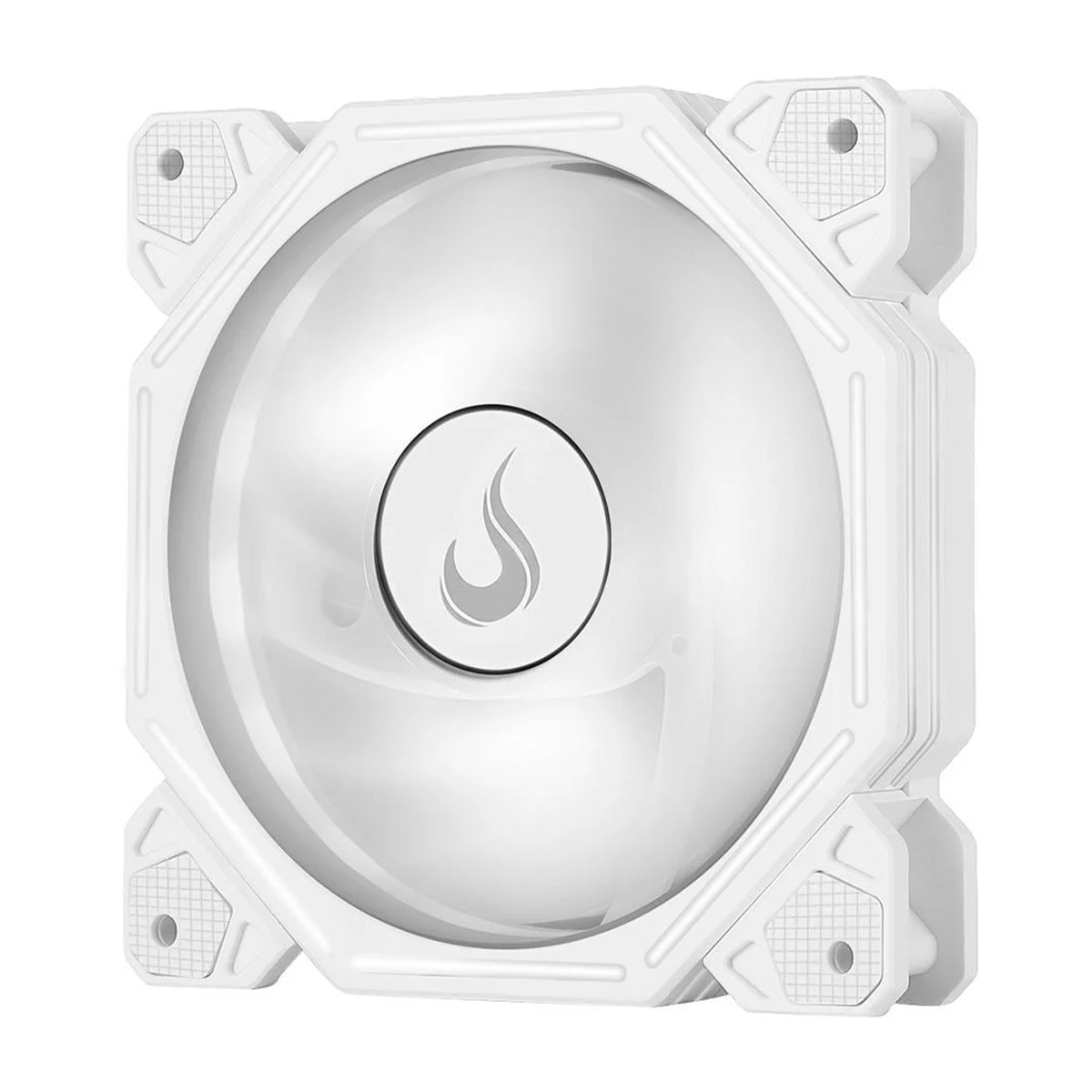Cooler Para Gabinete Rise Mode Hex Turbine PWM, 120mm, ARGB, Branco, RM-H-ARGB-TOR-W