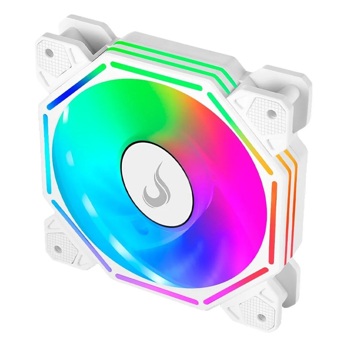 Cooler Para Gabinete Rise Mode Hex Turbine PWM, 120mm, ARGB, Branco, RM-H-ARGB-TOR-W