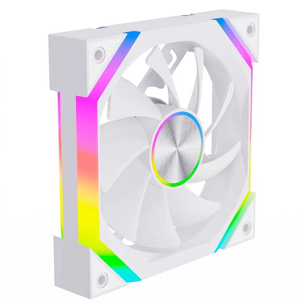 Cooler Para Gabinete Rise Mode Magneto X, ARGB, 120mm, Branco, RM-MAX-ARGB-W
