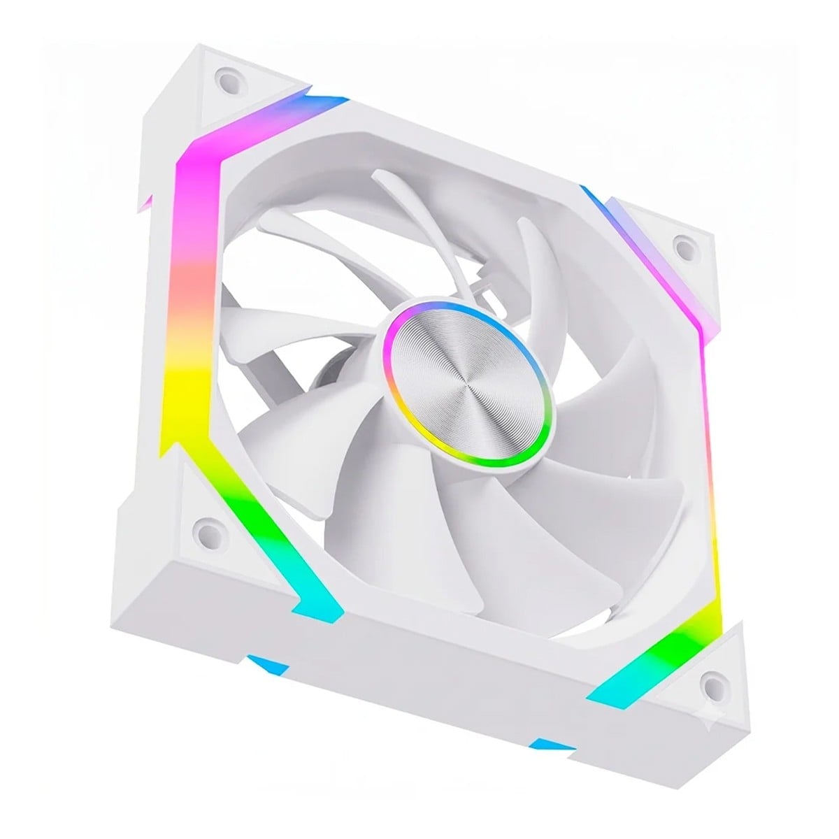 Cooler Para Gabinete Rise Mode Magneto X, ARGB, 120mm, Branco, RM-MAX-ARGB-W
