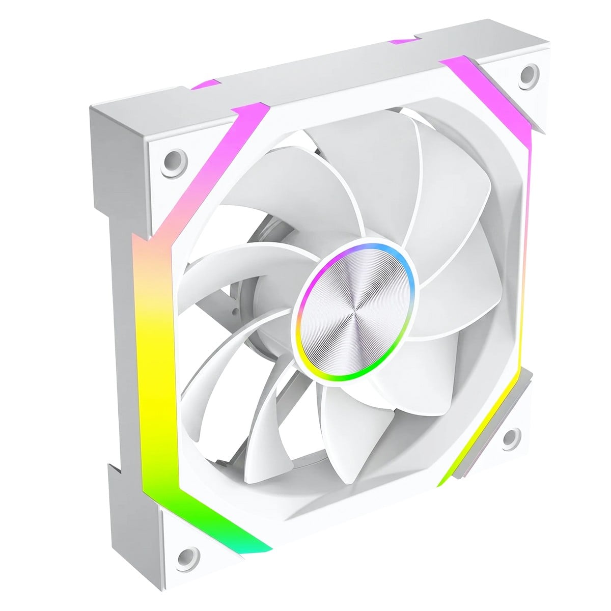 Cooler Para Gabinete Rise Mode Magneto X Reverse, ARGB, 120mm, Branco, RM-MAX-ARGB-W-RV