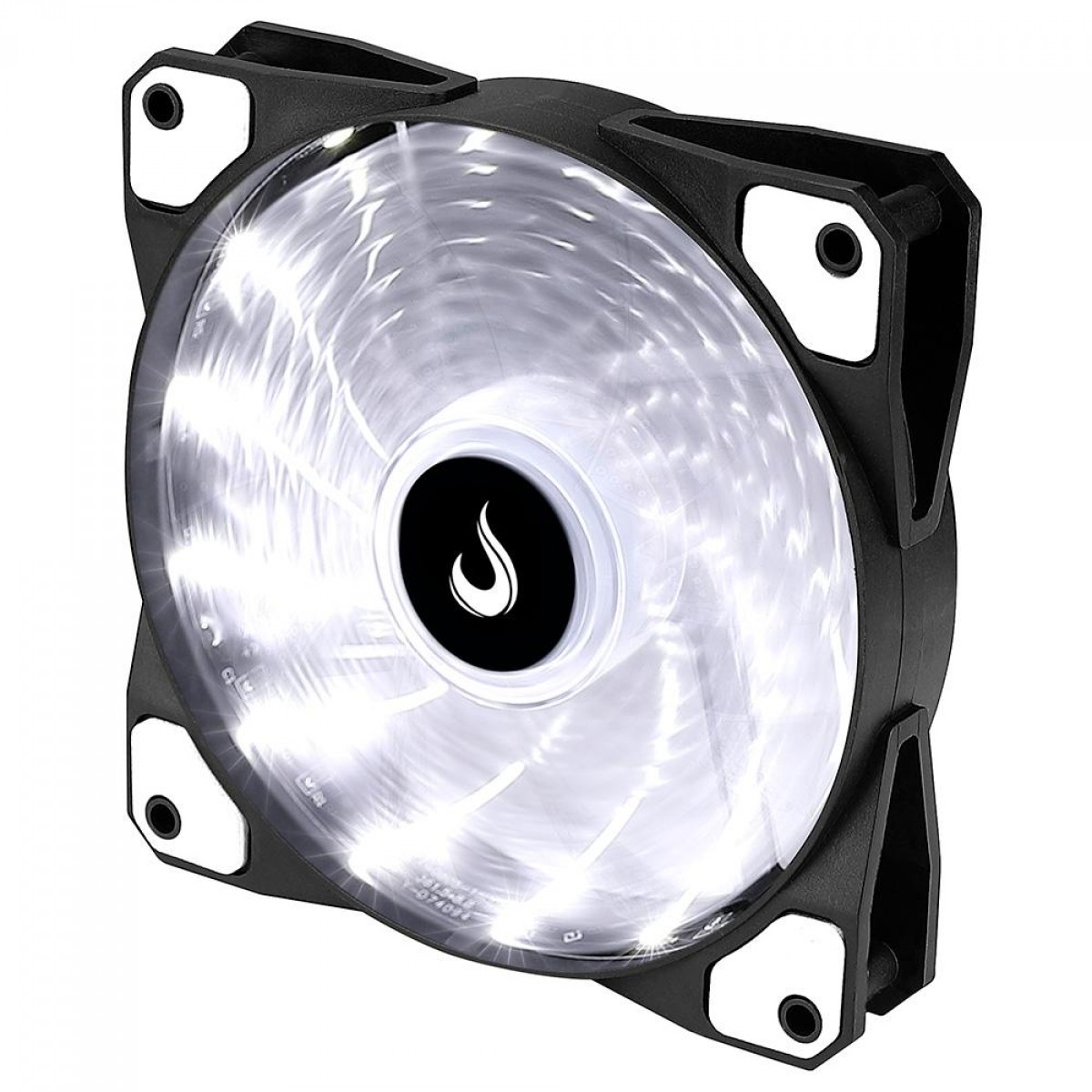 Cooler Para Gabinete Rise Mode Wind, 120mm, LED Branco, RM-WN-01-BW