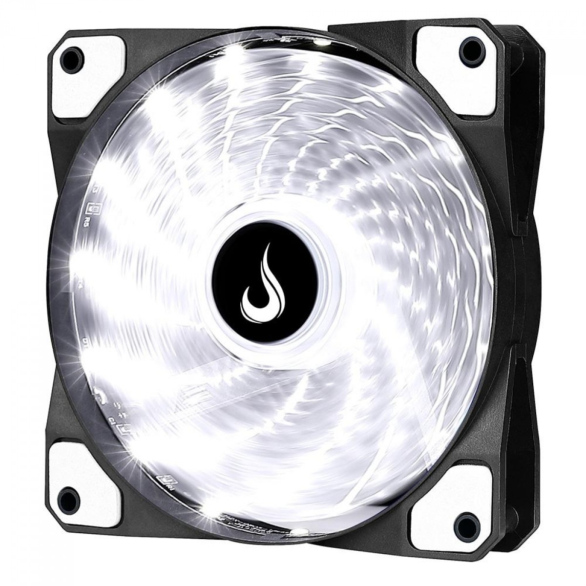 Cooler Para Gabinete Rise Mode Wind, 120mm, LED Branco, RM-WN-01-BW