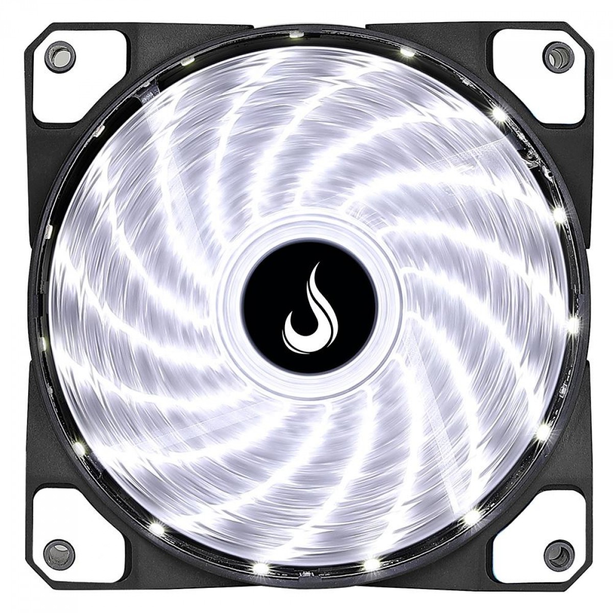 Cooler Para Gabinete Rise Mode Wind, 120mm, LED Branco, RM-WN-01-BW