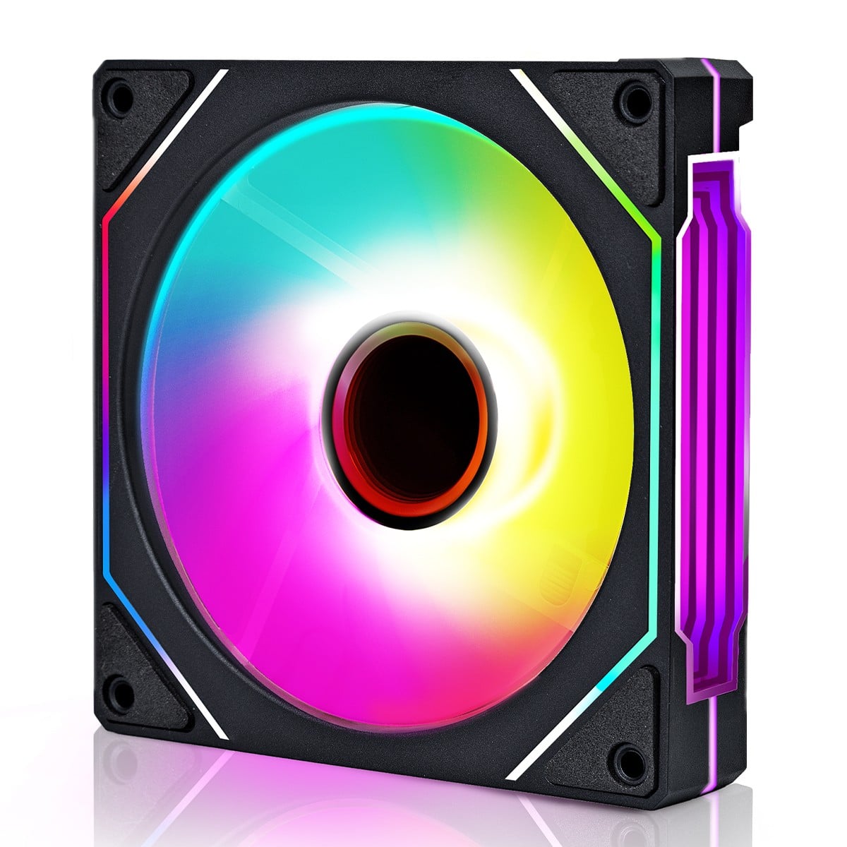Cooler Para Gabinete Round5 Aurora Forward, 120mm, PWM, ARGB, Preto, R5-AURORA-FW-B-2192