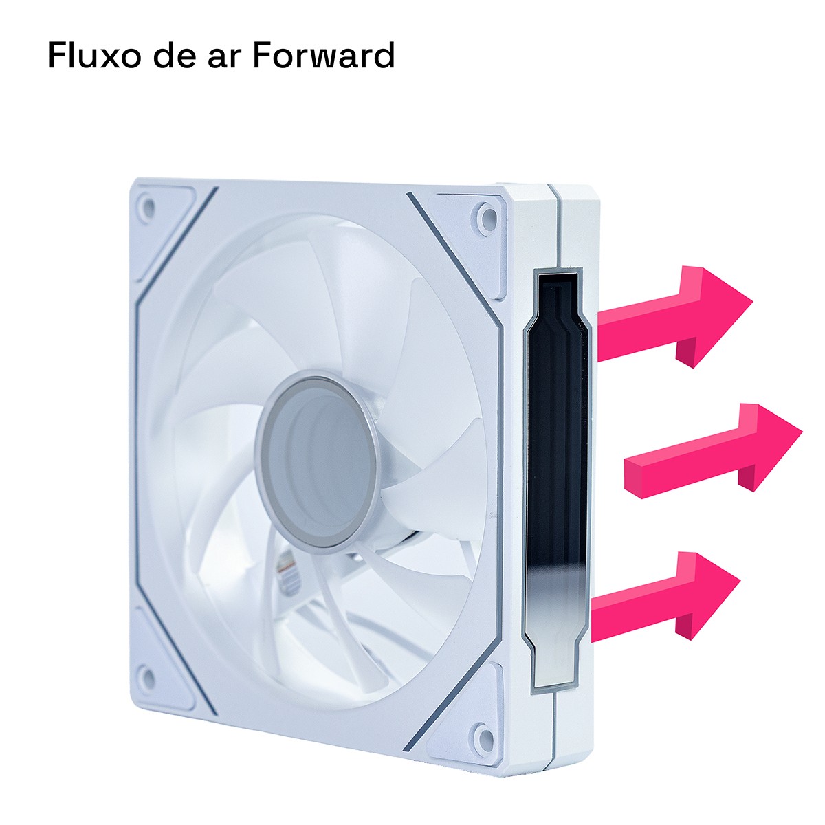 Cooler Para Gabinete Round5 Aurora FW White , 120mm, PWM, ARGB, Branco, R5-AURORA-FW-W-2193