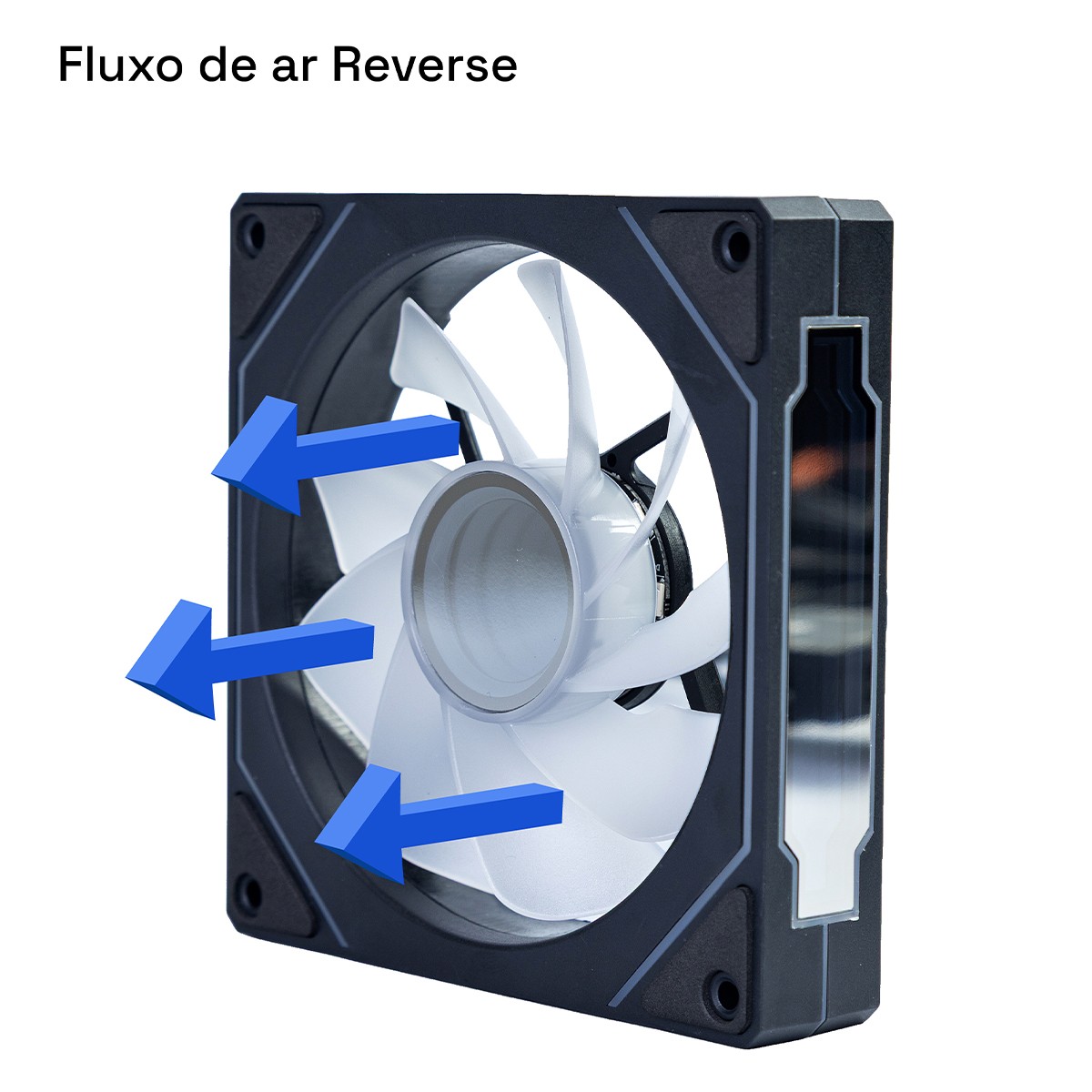 Cooler Para Gabinete Round5 Aurora Reverse, 120mm, PWM, ARGB, Preto, R5-AURORA-RV-B-2191