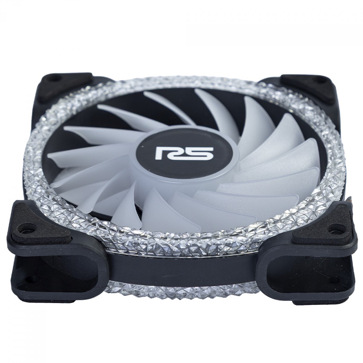 Cooler Para Gabinete Round5 Crystal Black, ARGB, 120mm, PWM, Preto, R5-CRYSTAL-FW-B-2199