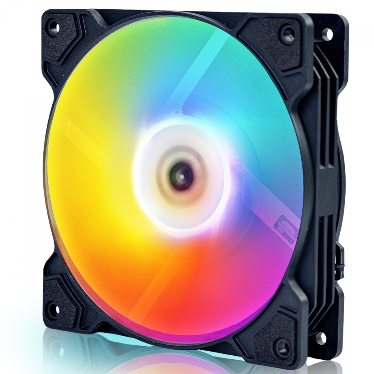 Cooler Para Gabinete Round5 Cyclone Black, Rainbow, 120mm, Molex, Preto, R5-CYCLONE-FW-B-2203