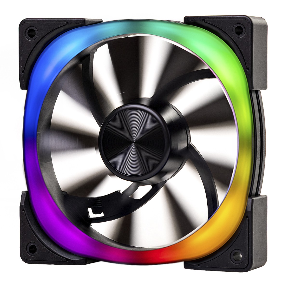 Cooler Para Gabinete Round5 Jetta Reverse Black, 120mm, PWM, ARGB, Preto, R5-JETTA-RV-B-2293
