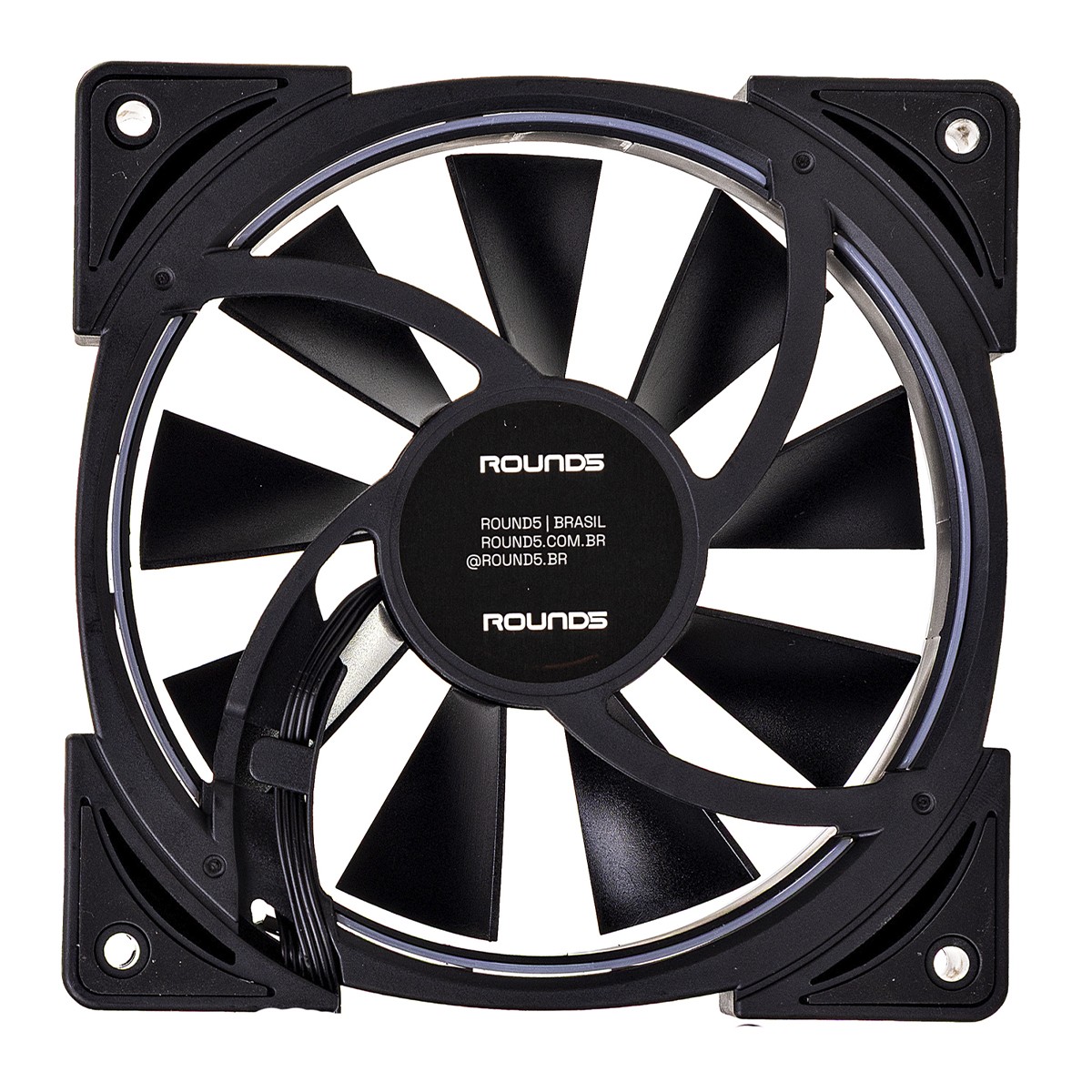 Cooler Para Gabinete Round5 Jetta Reverse Black, 120mm, PWM, ARGB, Preto, R5-JETTA-RV-B-2293