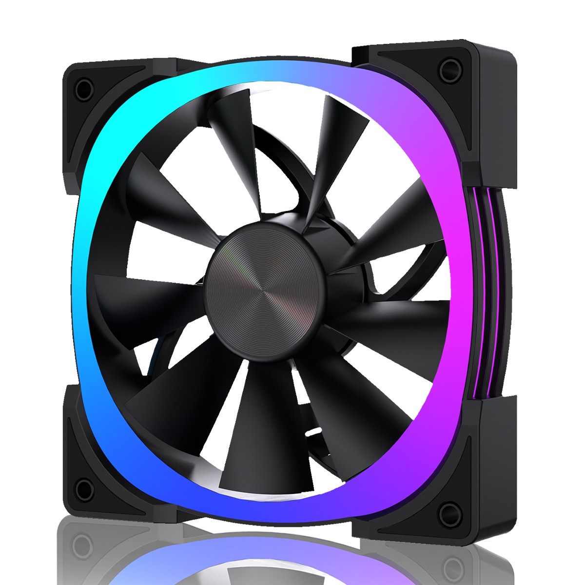 Cooler Para Gabinete Round5 Jetta Reverse Black, 120mm, PWM, ARGB, Preto, R5-JETTA-RV-B-2293