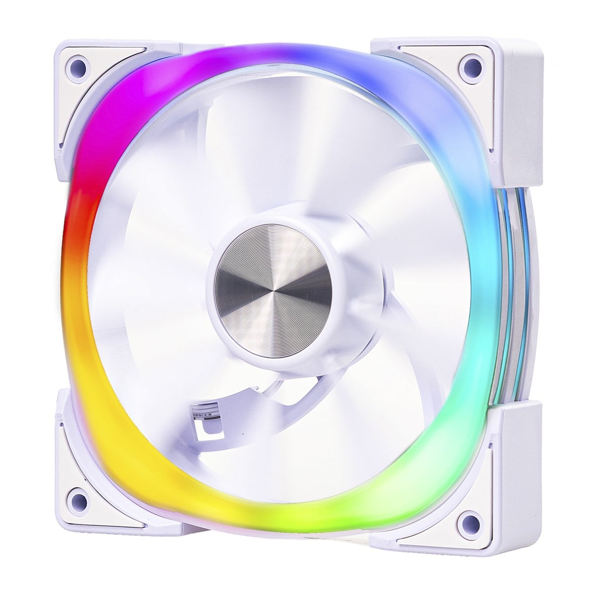 Cooler Para Gabinete Round5 Jetta Reverse White, 120mm, PWM, ARGB, Branco, R5-JETTA-RV-W-2292