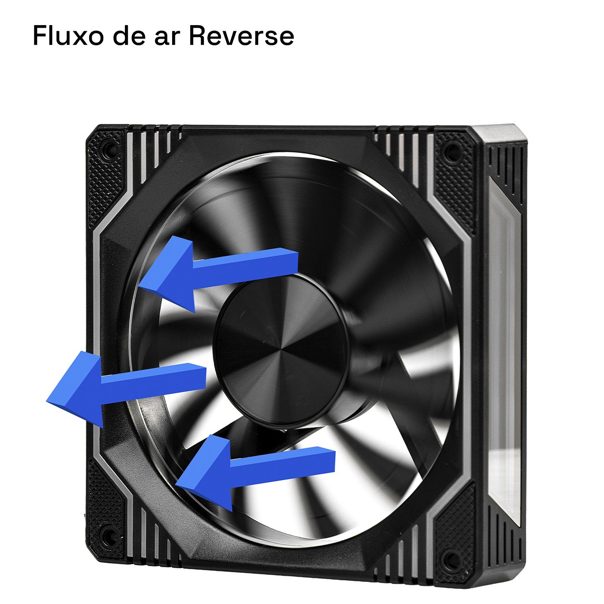Cooler Para Gabinete Round5 Windforce Reverse Black, 120mm, PWM, ARGB, Preto, R5-WINDFORCE-RV-B-2291