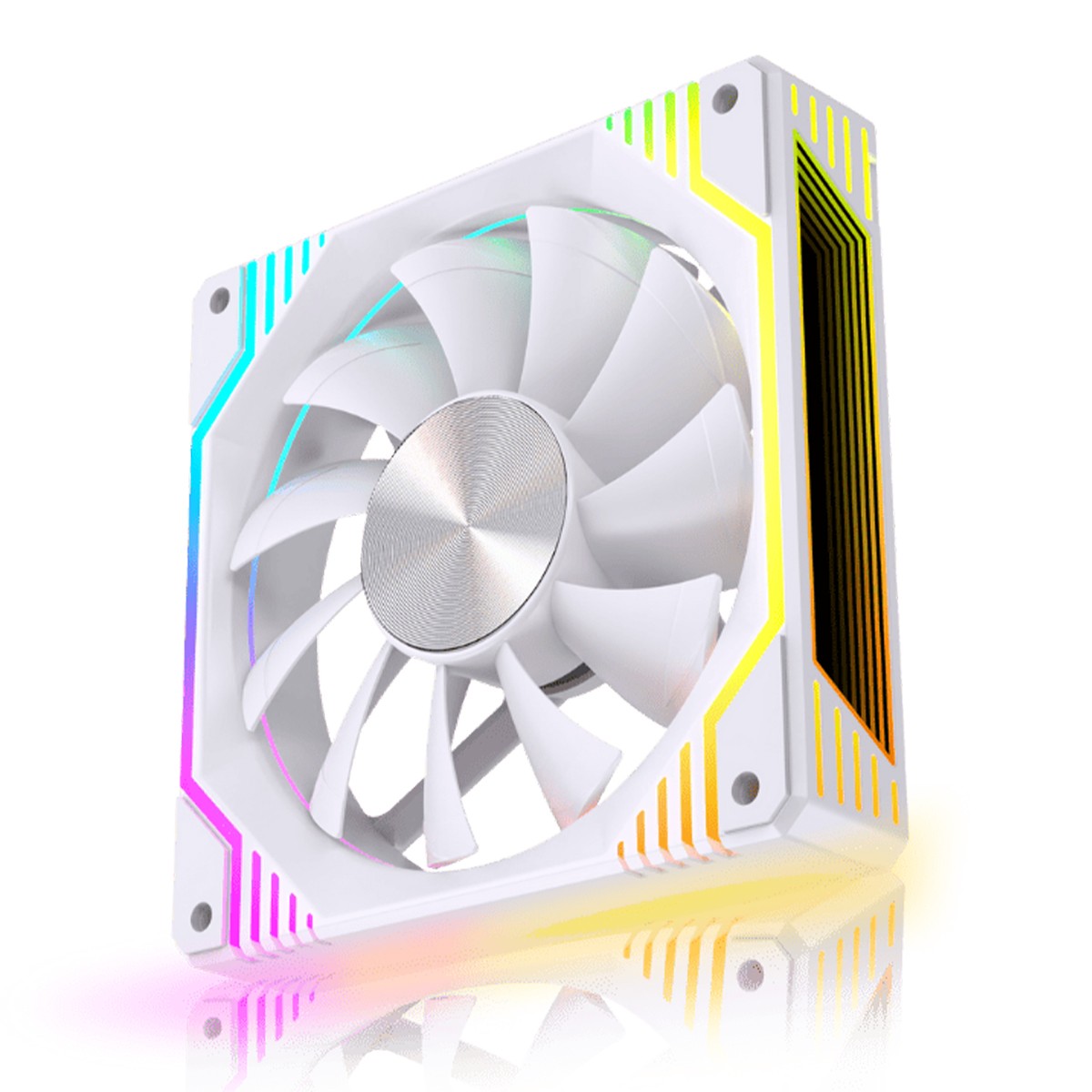 Cooler Para Gabinete Round5 Windforce Reverse White, 120mm, PWM, ARGB, Branco, R5-WINDFORCE-RV-W-2290