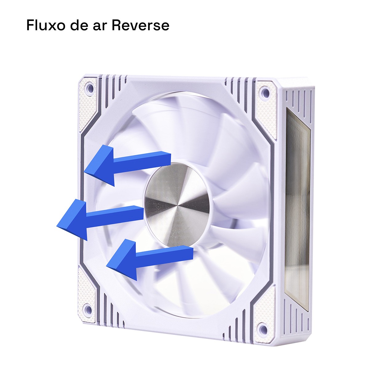 Cooler Para Gabinete Round5 Windforce Reverse White, 120mm, PWM, ARGB, Branco, R5-WINDFORCE-RV-W-2290