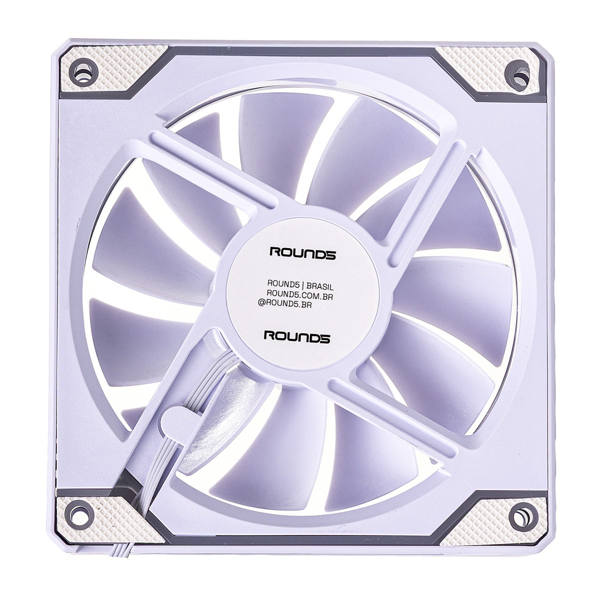 Cooler Para Gabinete Round5 Windforce Reverse White, 120mm, PWM, ARGB, Branco, R5-WINDFORCE-RV-W-2290