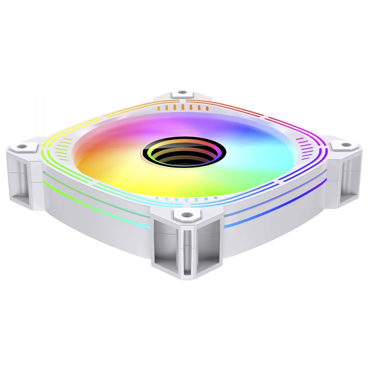 Cooler Para Gabinete Ryvel Blanc White, ARGB, 120mm, Branco, RY-FN-BL-WT-5V