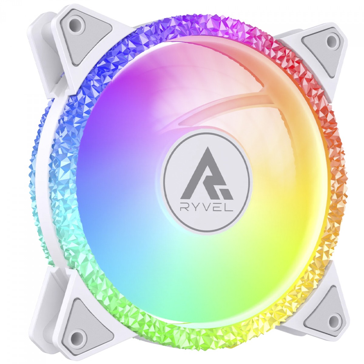 Cooler Para Gabinete Ryvel Frost White, ARGB, 120mm, Branco, RY-FN-FT-WT-5V