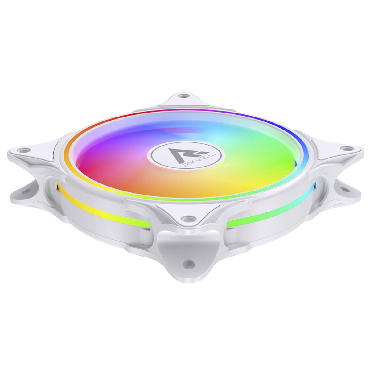 Cooler Para Gabinete Ryvel Lycan White, ARGB, 120mm, Branco, RY-FN-LY-WT-5V