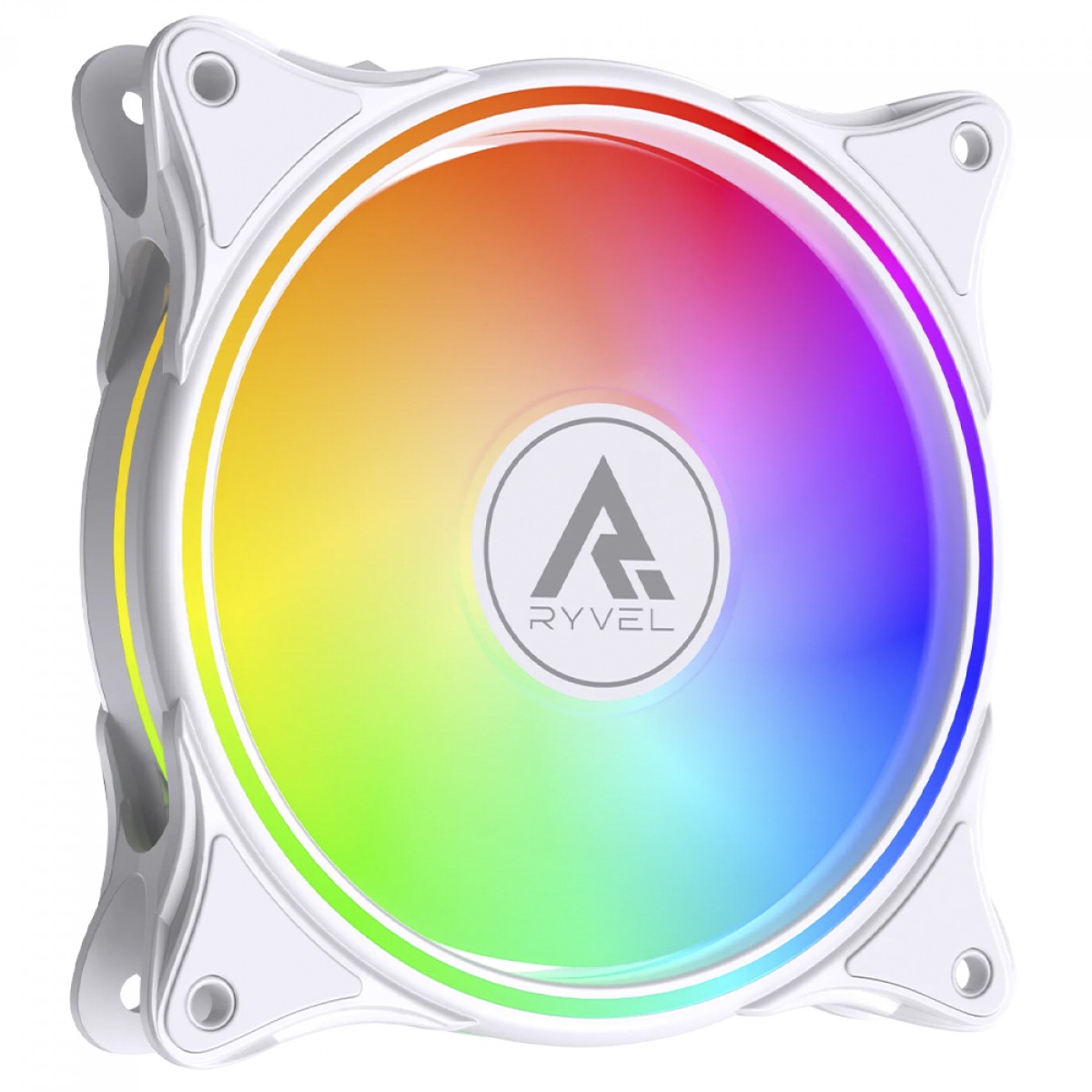 Cooler Para Gabinete Ryvel Lycan White, ARGB, 120mm, Branco, RY-FN-LY-WT-5V